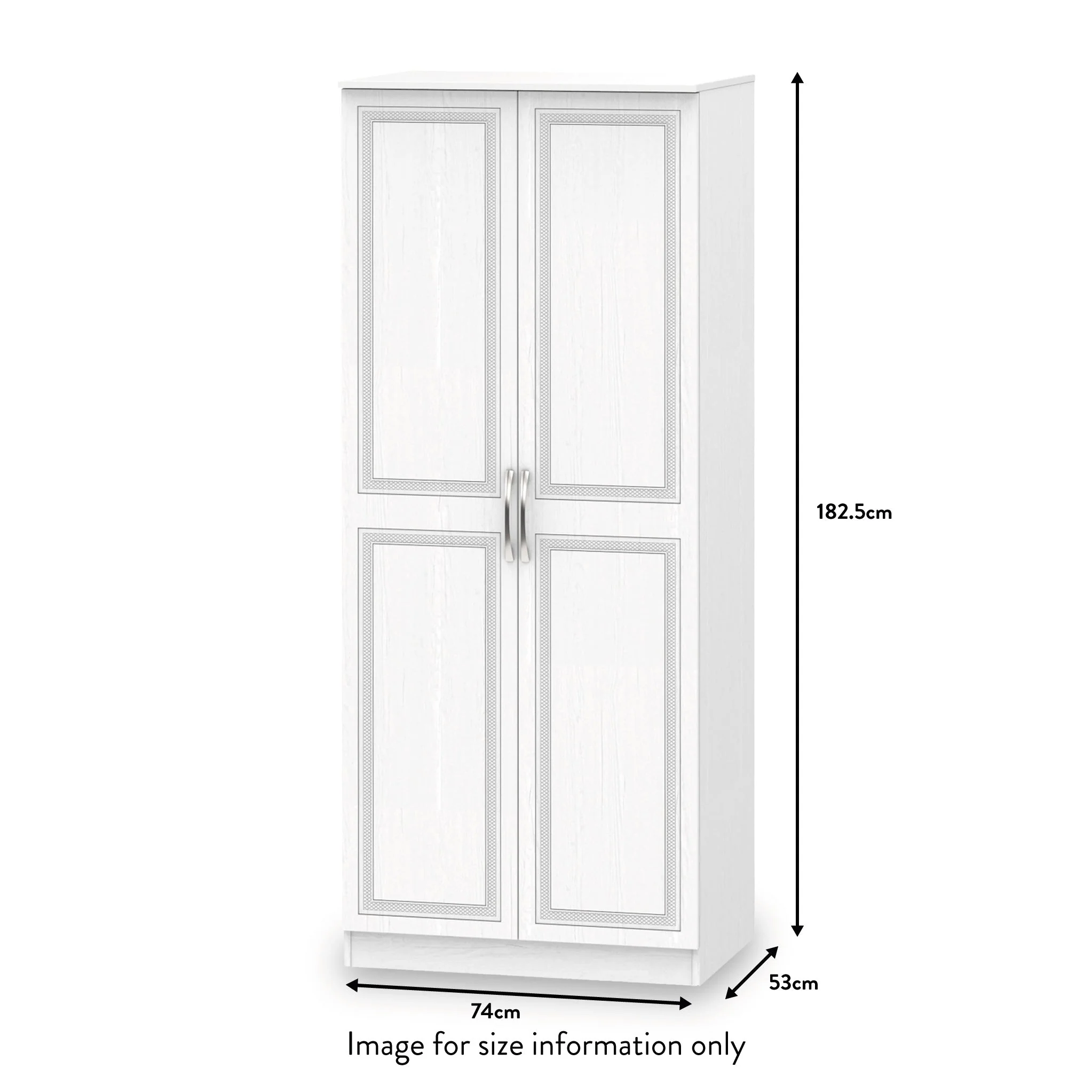 Killgarth White 2 Door Wardrobe - Image 10