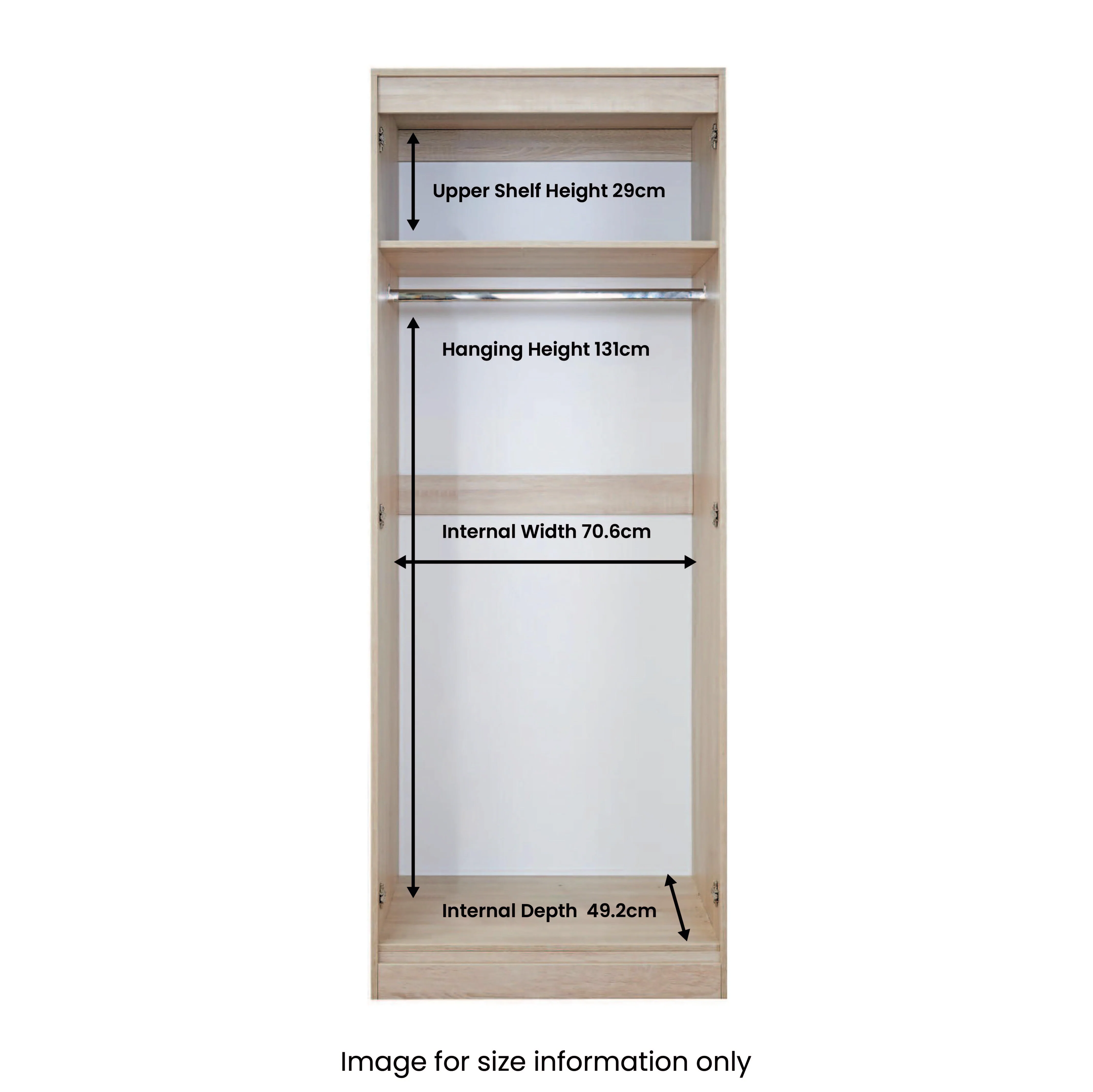 Killgarth White 2 Door Wardrobe - Image 11