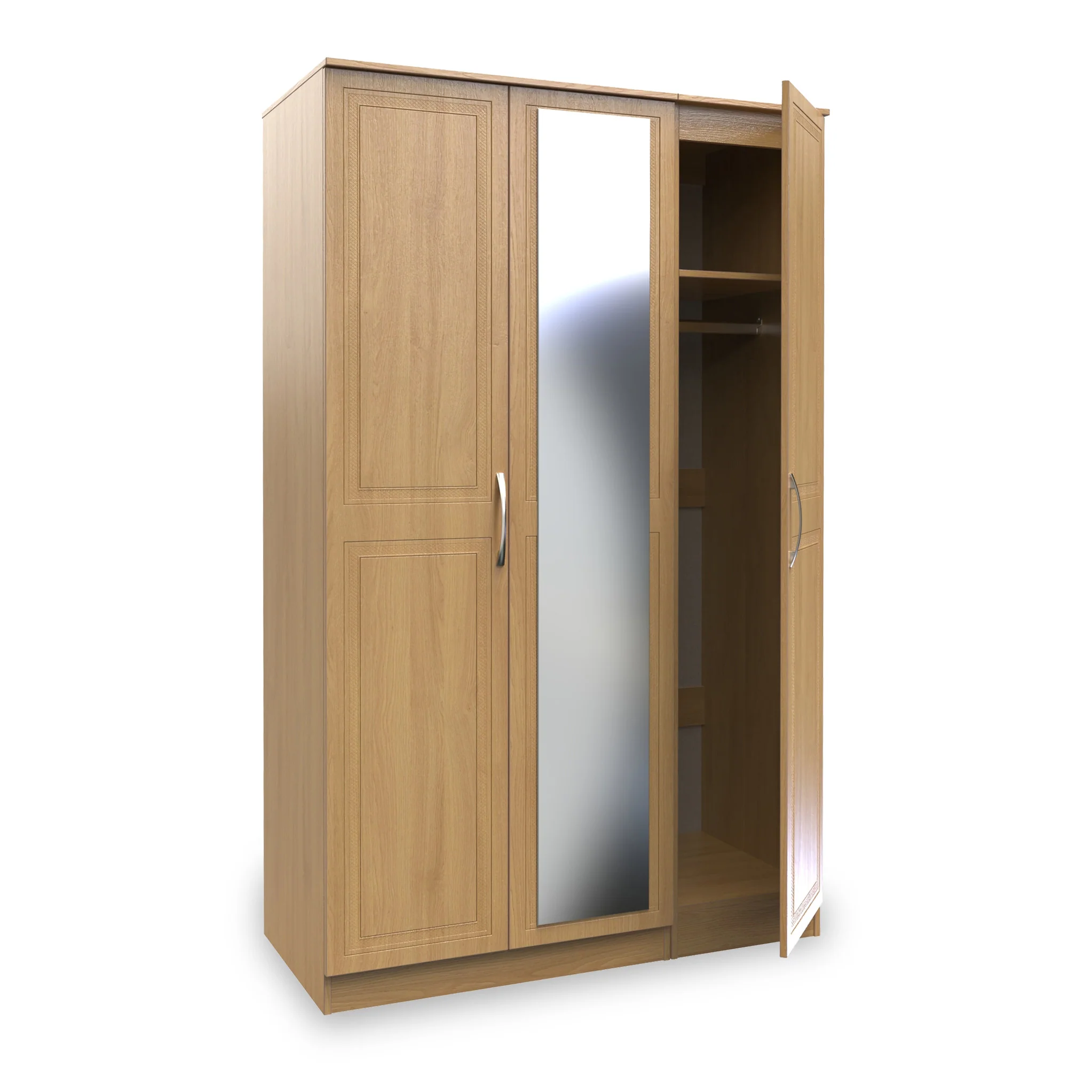Killgarth 3 Door Mirror Wardrobe - Image 4