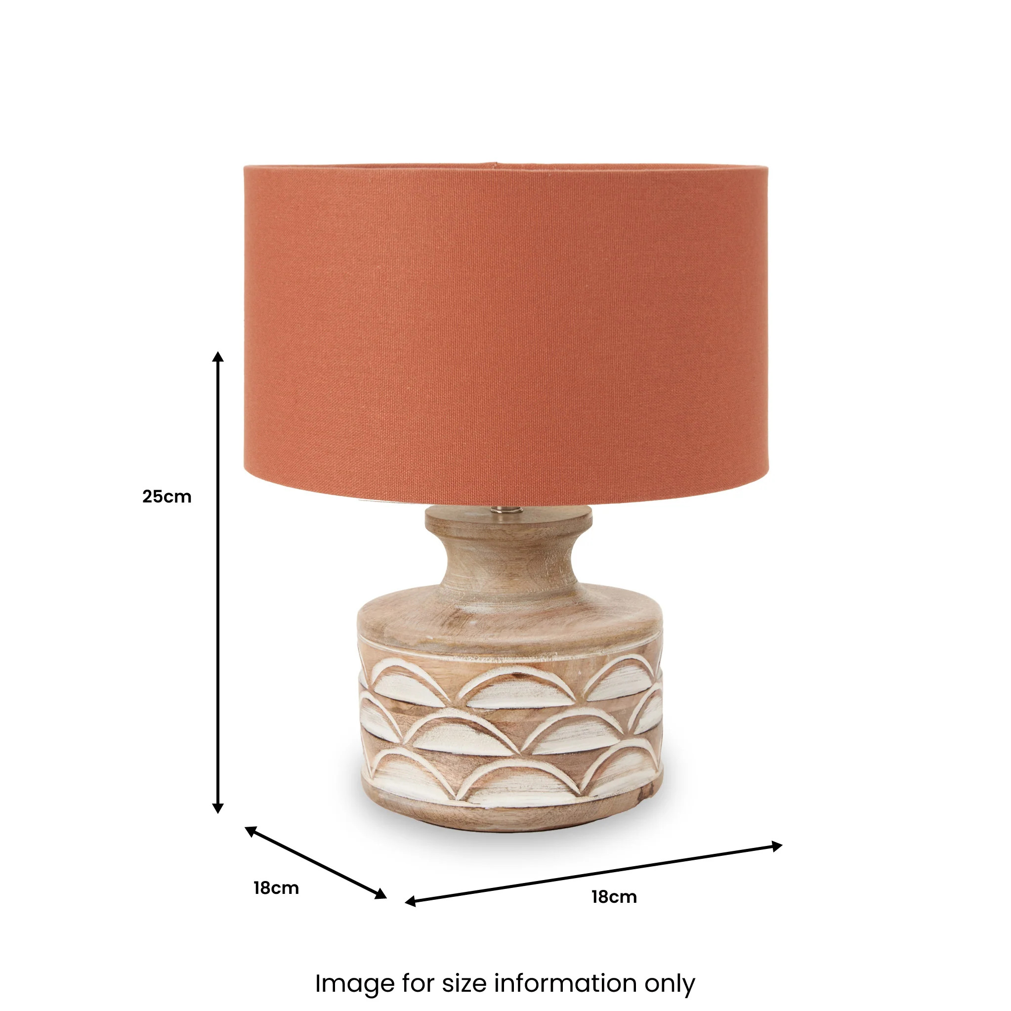 Kingsbury White Wash Carved Wood Table Lamp - Image 11