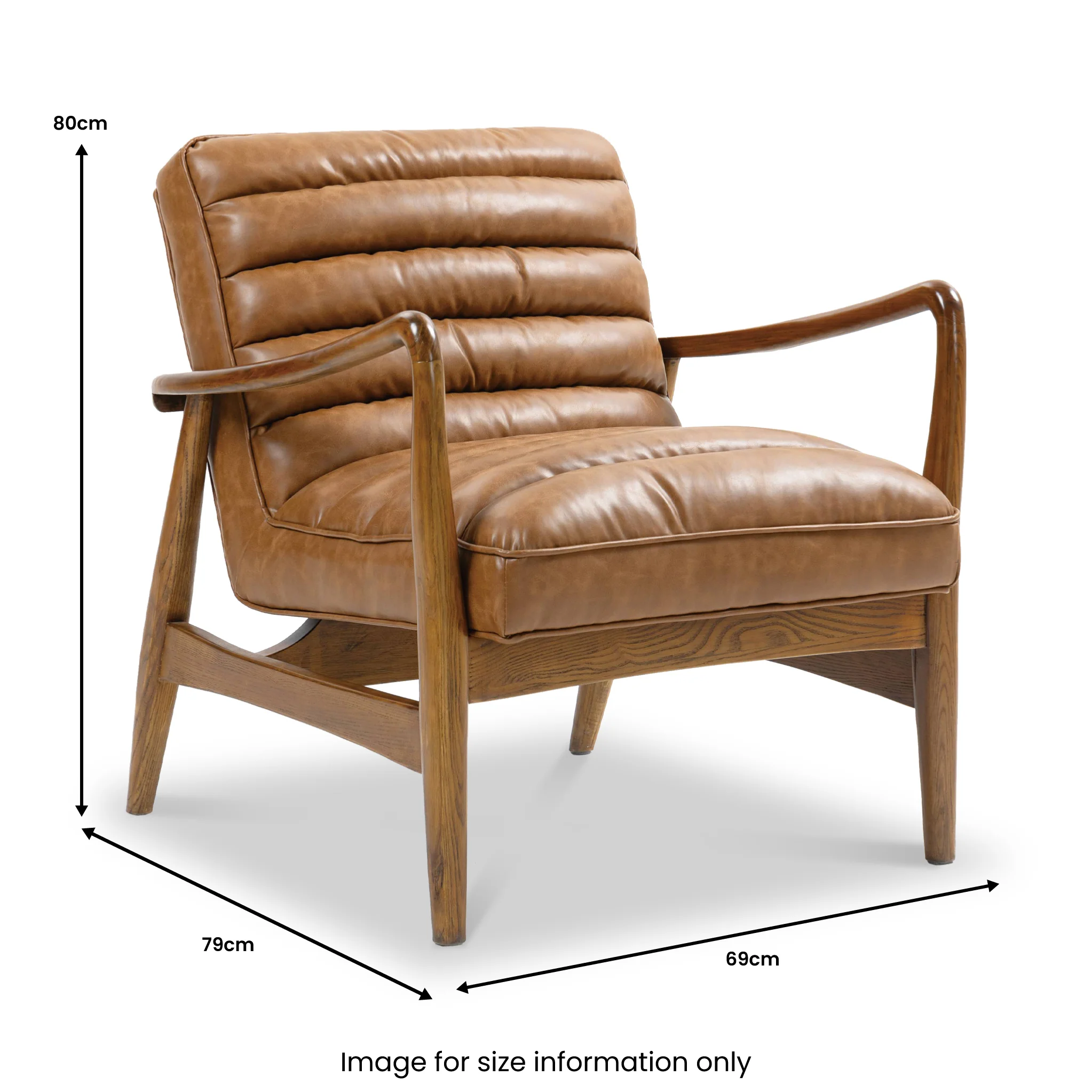 Kingsley Faux Leather Accent Chair - Image 15