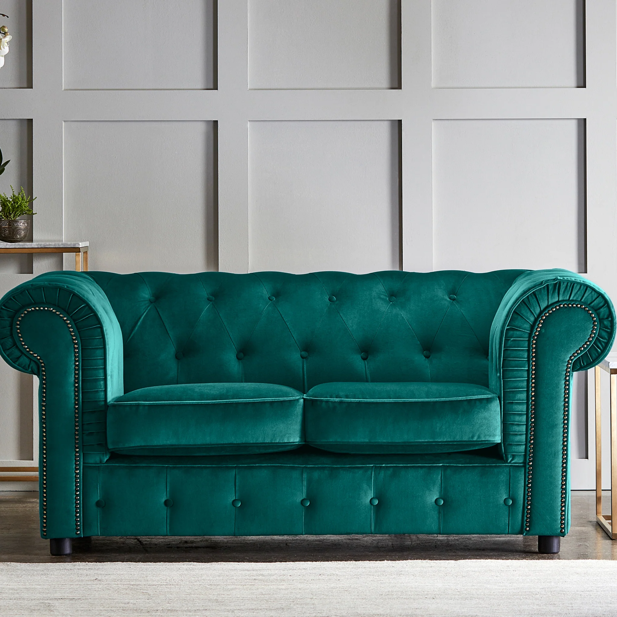 Kingswell Velvet 2 Seater Sofa - Image 17