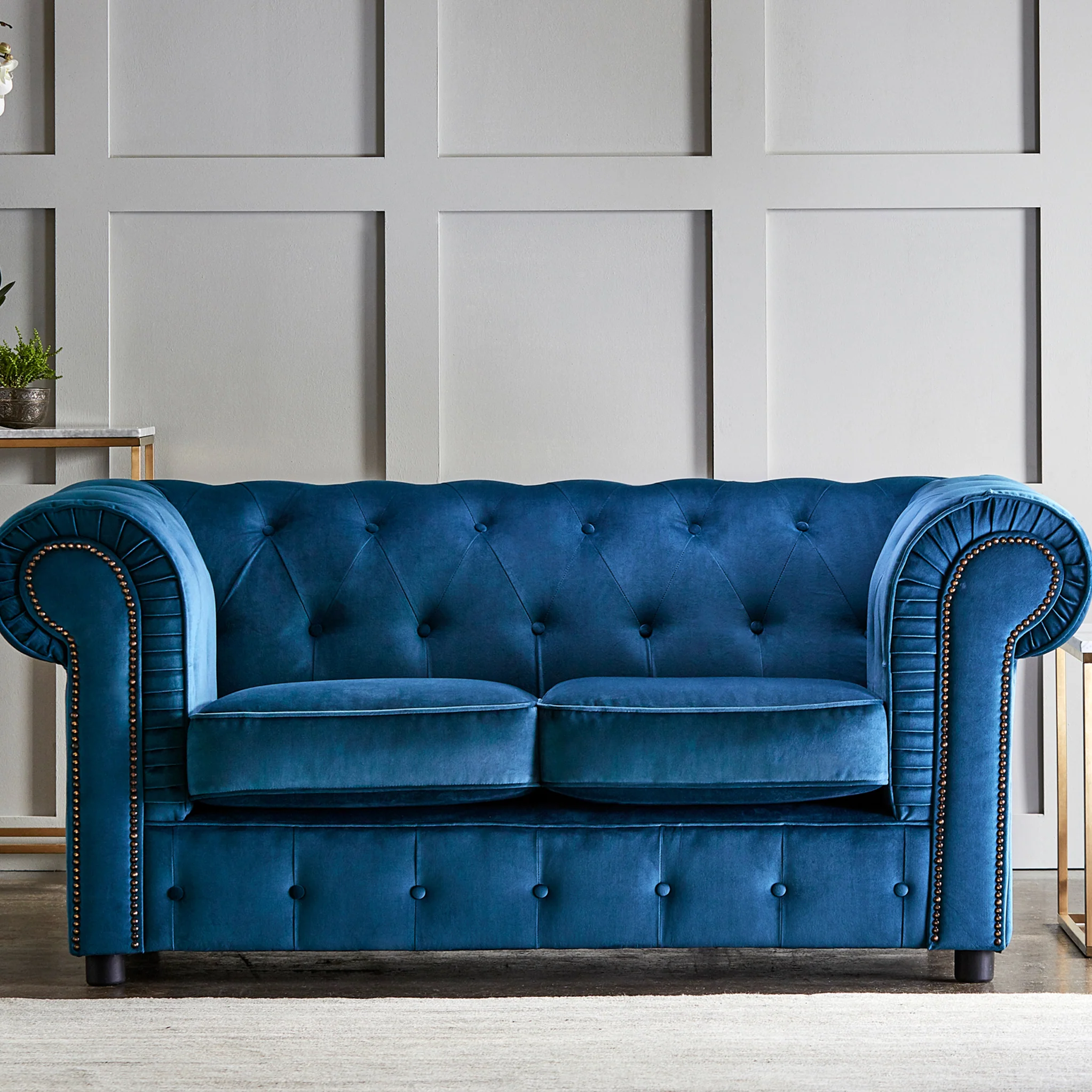 Kingswell Velvet 2 Seater Sofa - Image 25