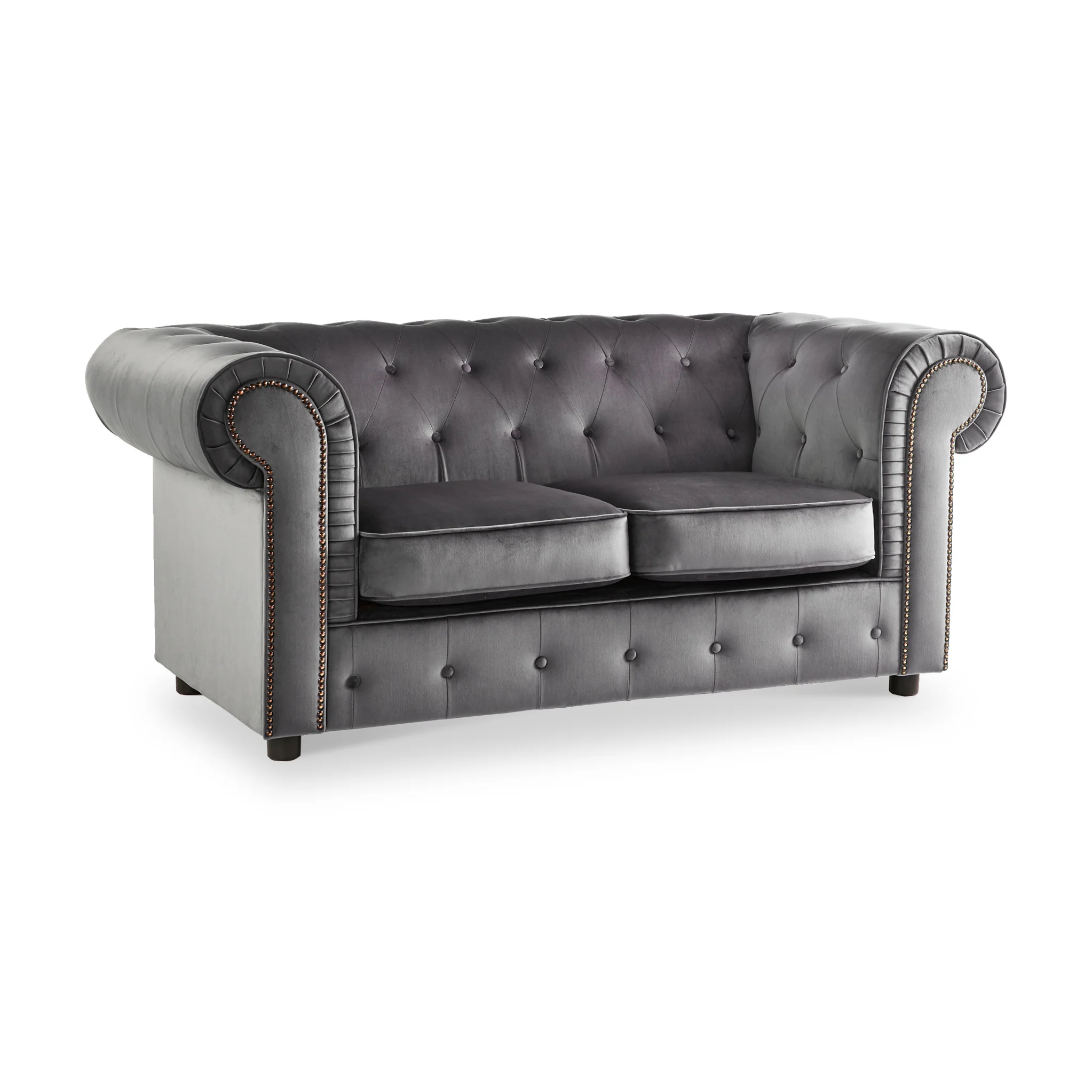 Kingswell Velvet 2 Seater Sofa - Image 3