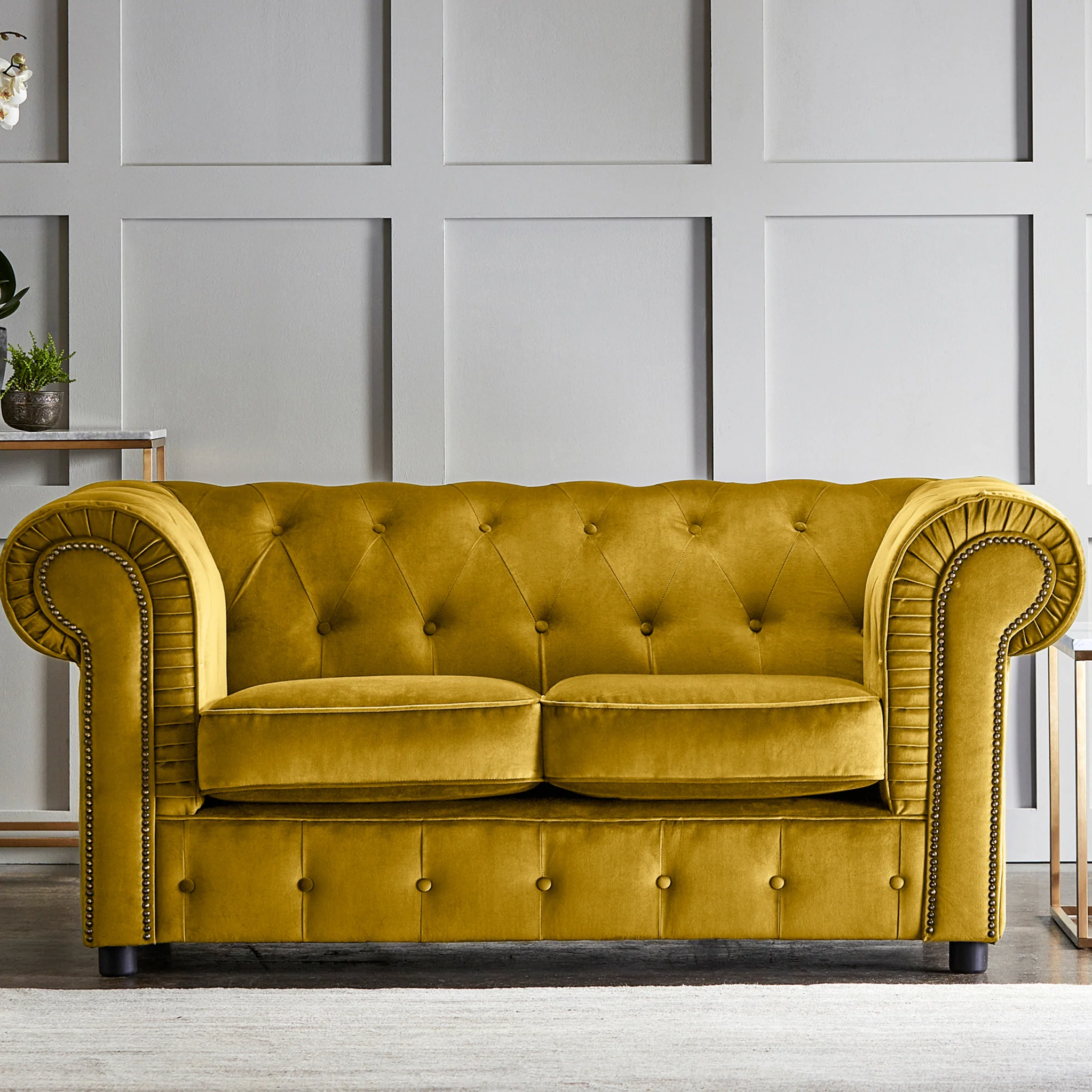 Kingswell Velvet 2 Seater Sofa - Image 9