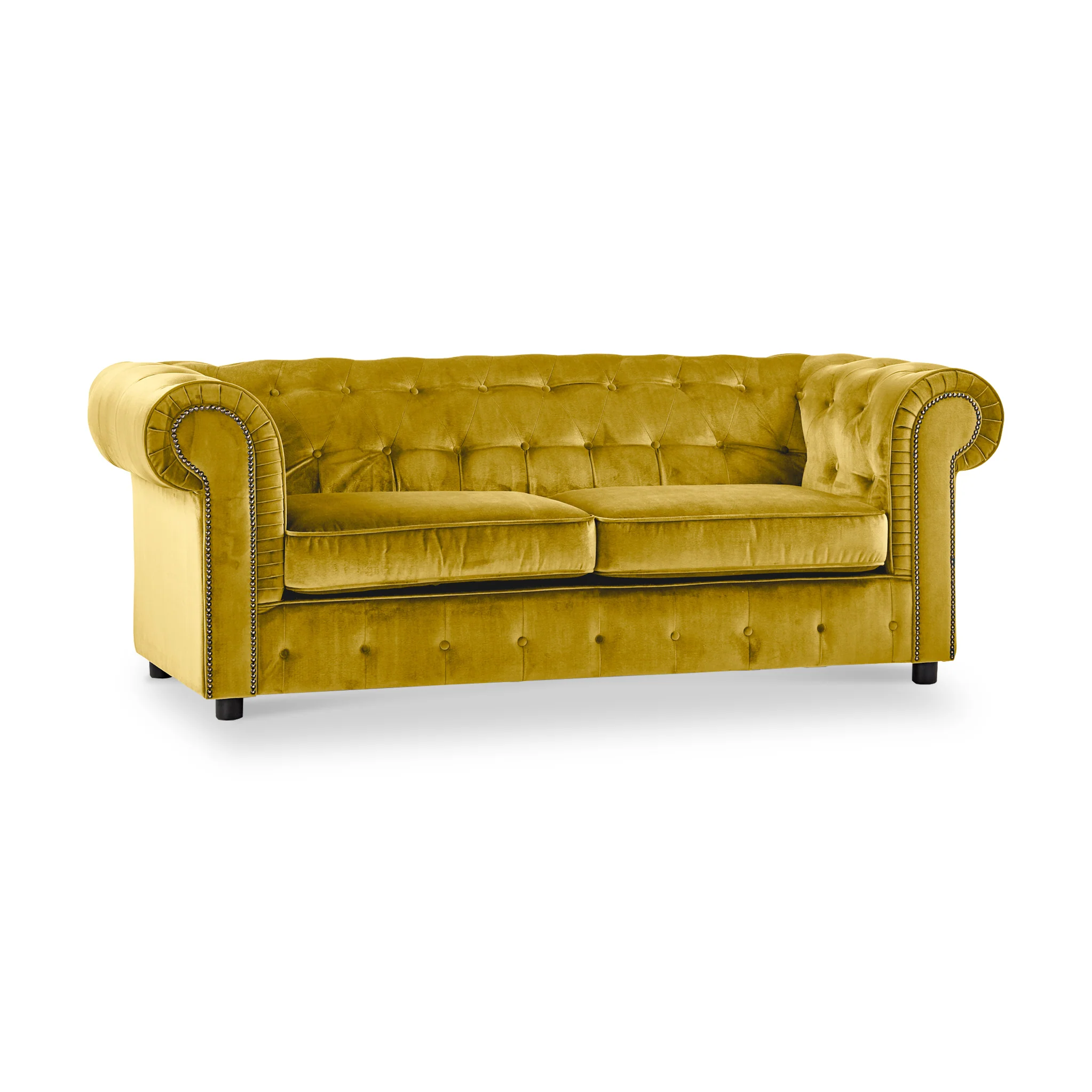 Kingswell Velvet 3 Seater Sofa - Image 12