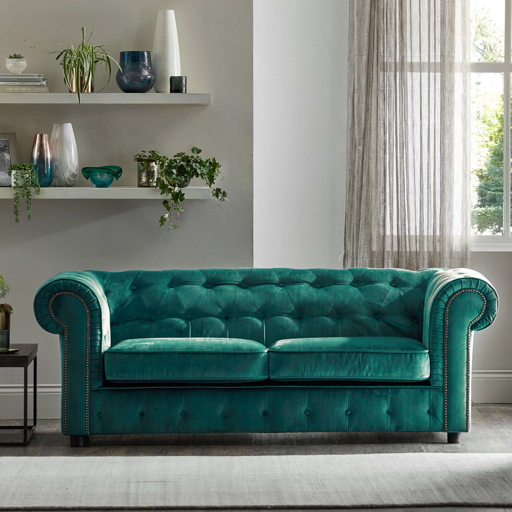 Kingswell Velvet 3 Seater Sofa - Image 20