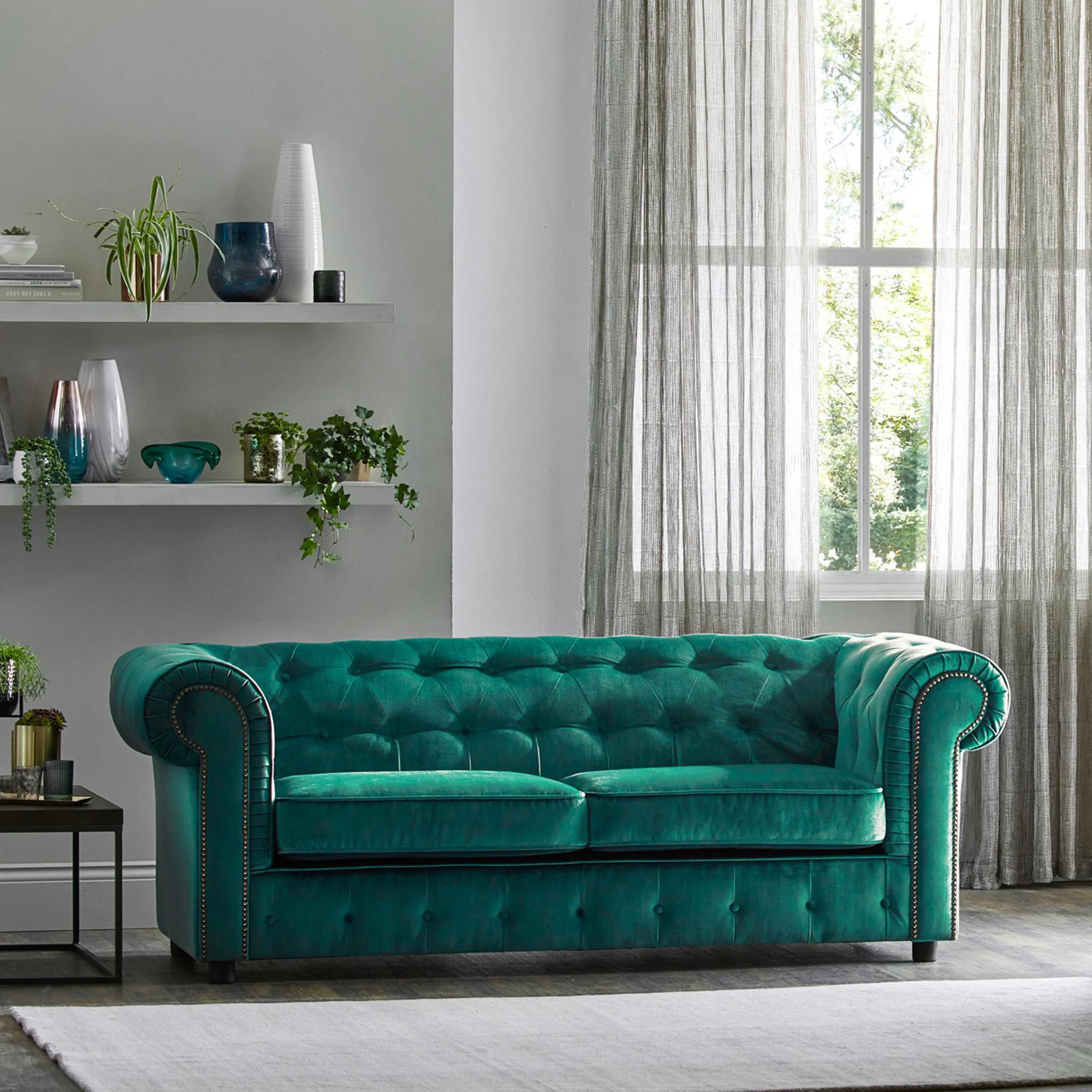Kingswell Velvet 3 Seater Sofa - Image 27