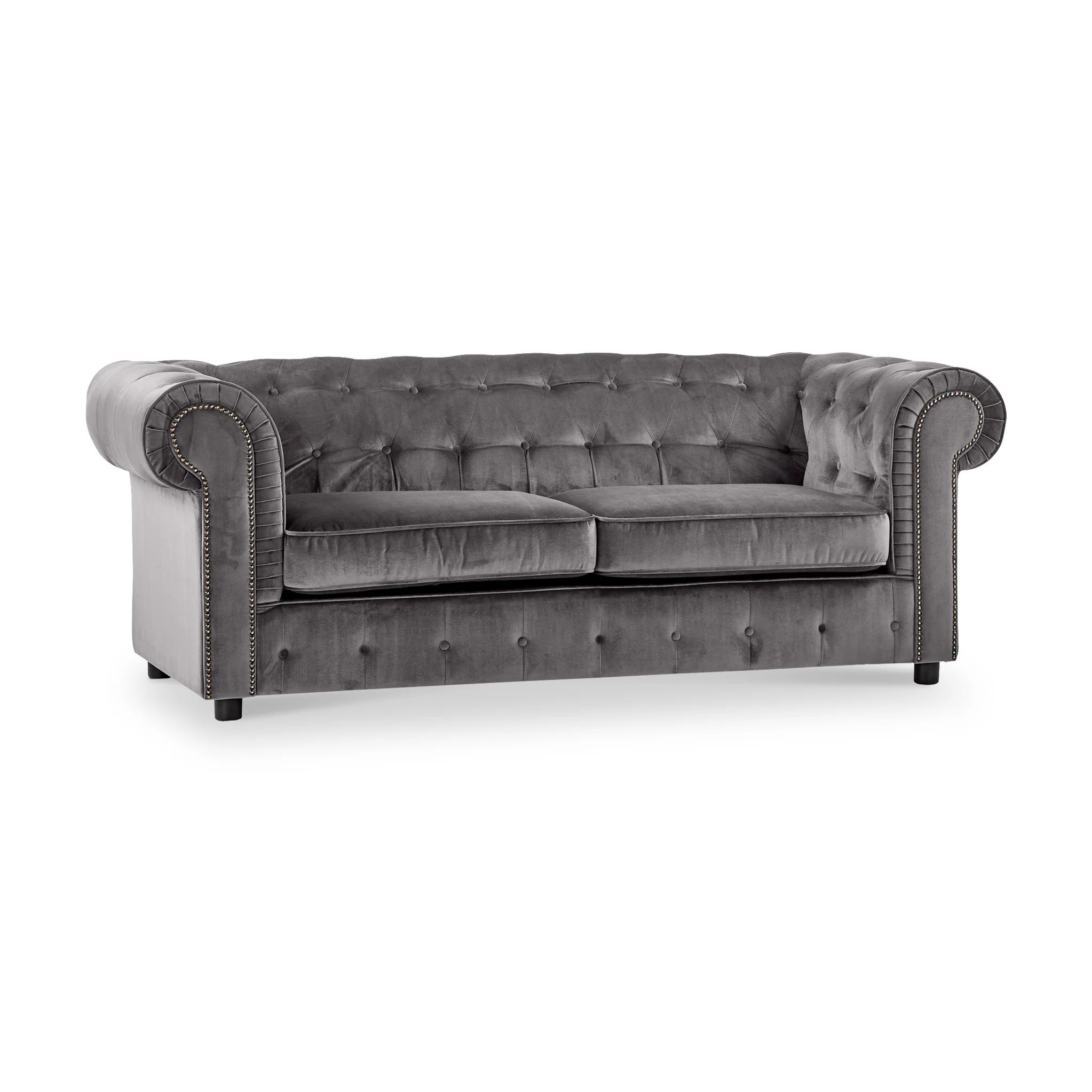 Kingswell Velvet 3 Seater Sofa - Image 3