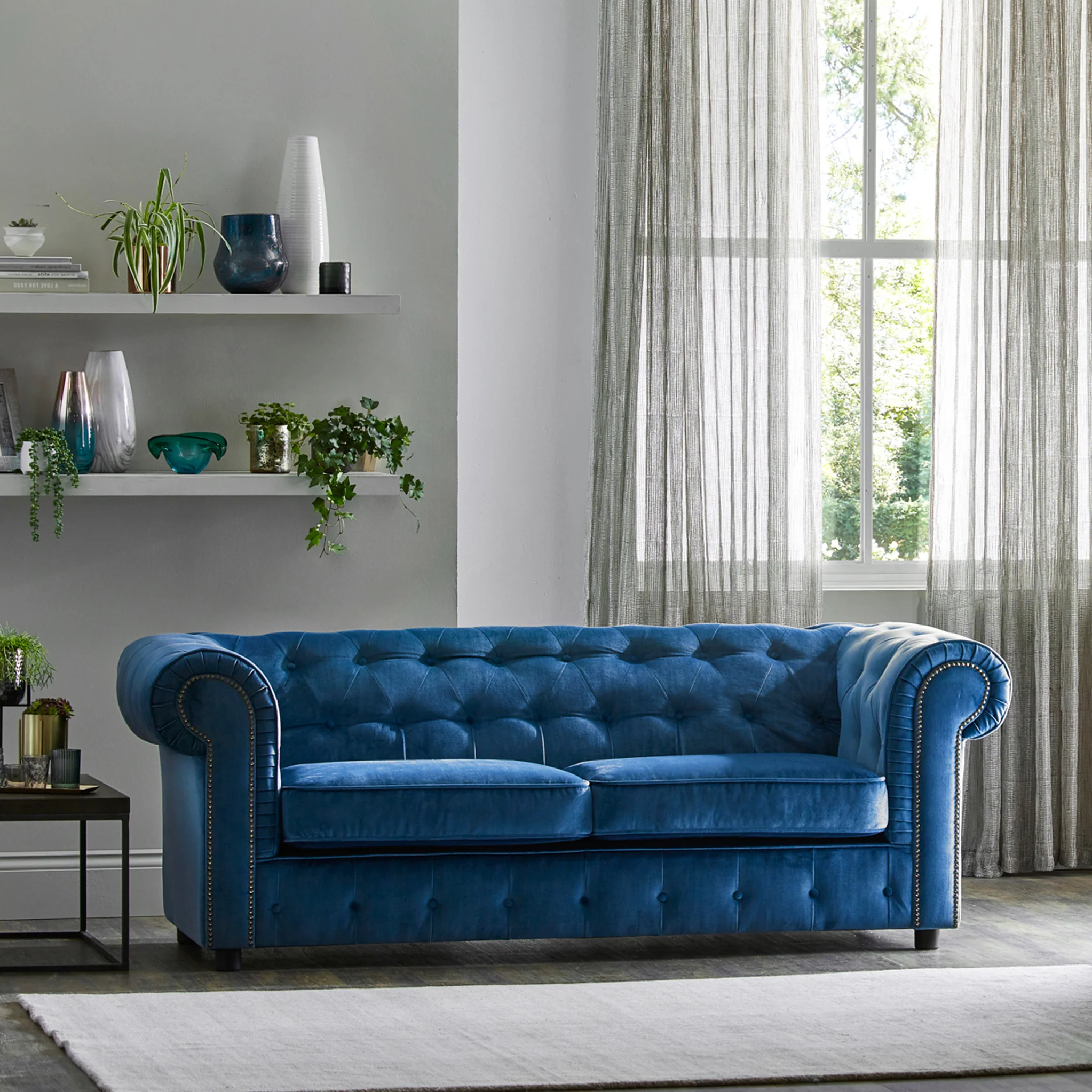 Kingswell Velvet 3 Seater Sofa - Image 30