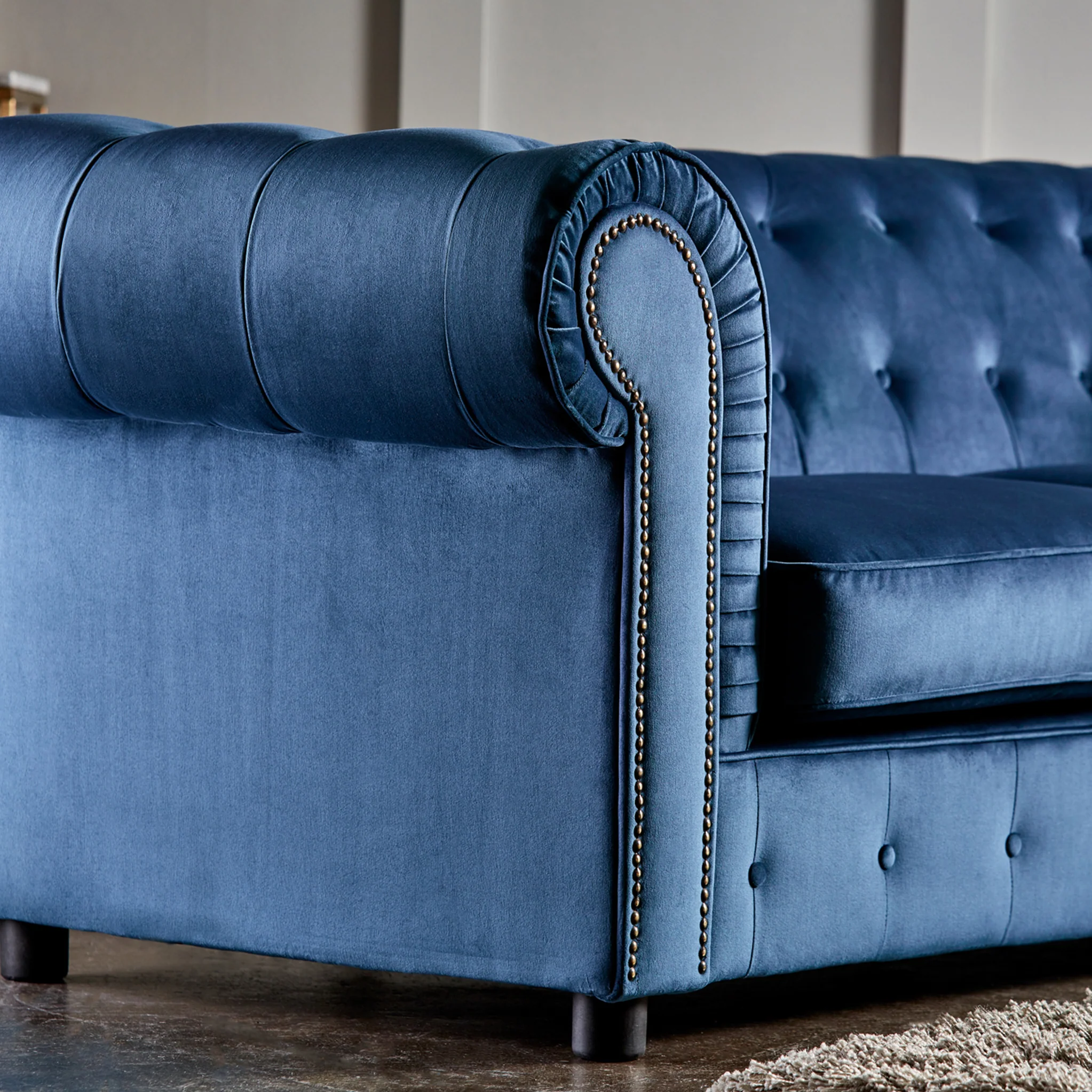 Kingswell Velvet 3 Seater Sofa - Image 33