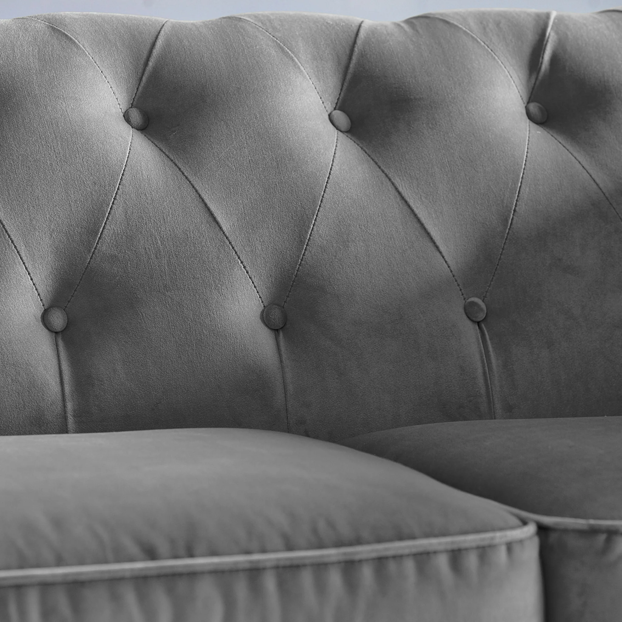 Kingswell Velvet 3 Seater Sofa - Image 7