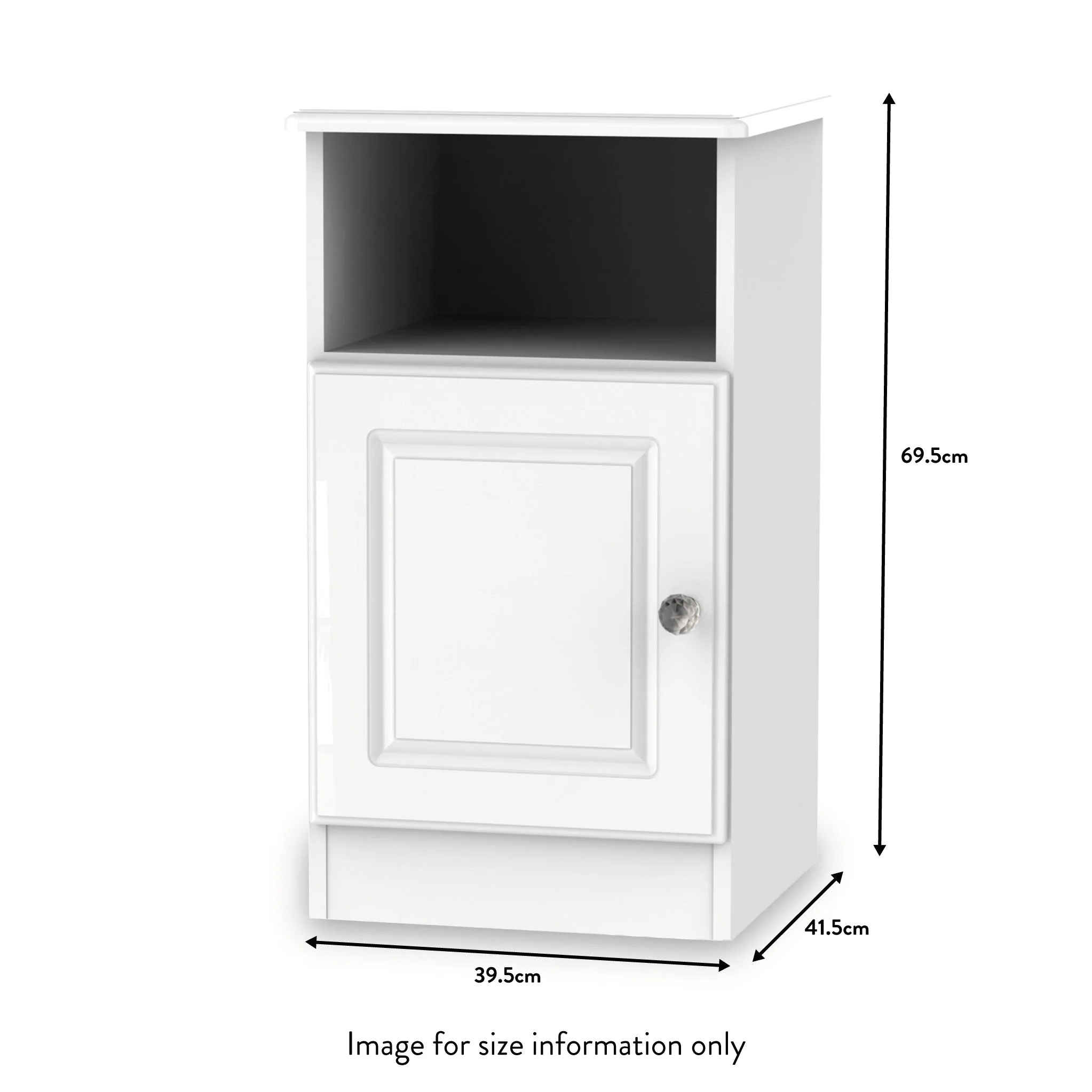 Kinsley White Gloss 3 Piece Bedroom Set - Image 16