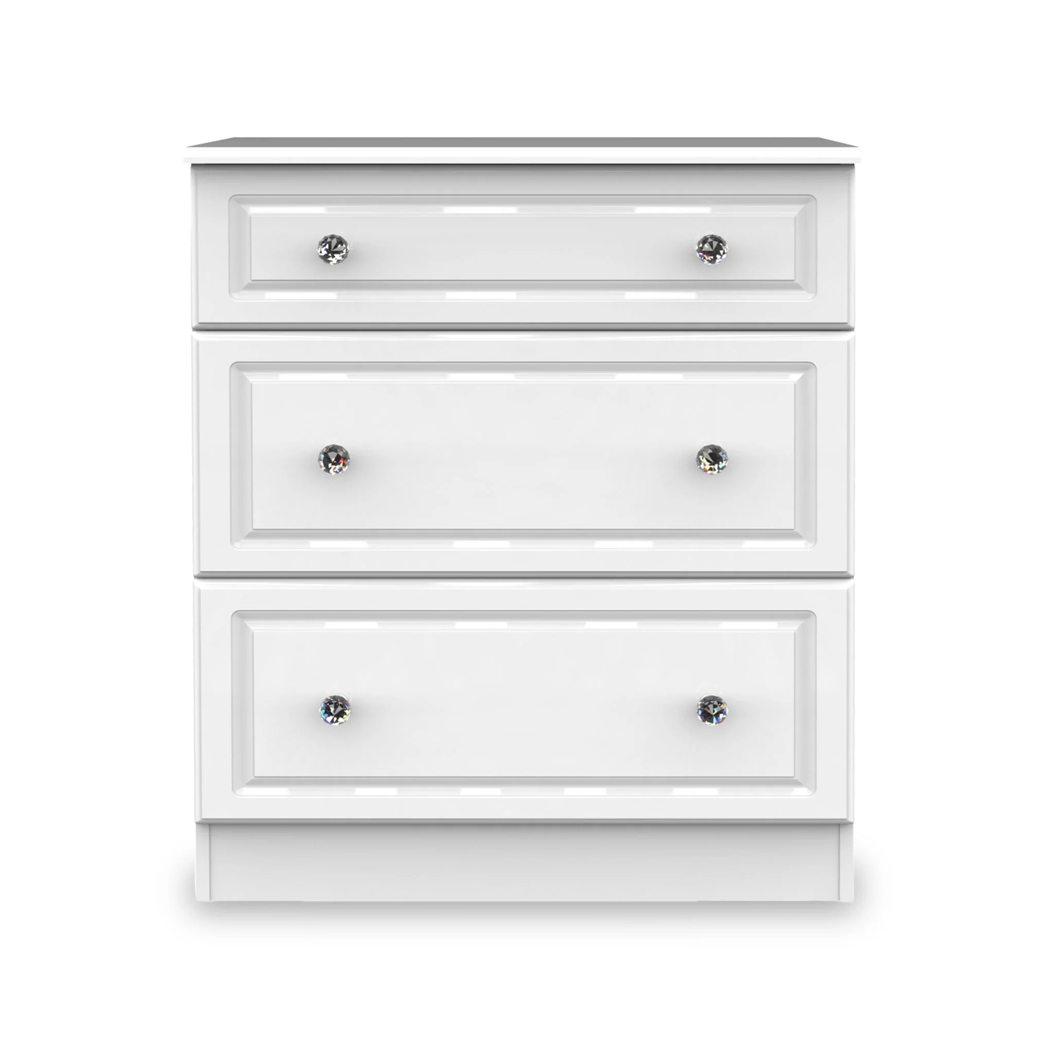 Kinsley White Gloss 3 Piece Bedroom Set - Image 6