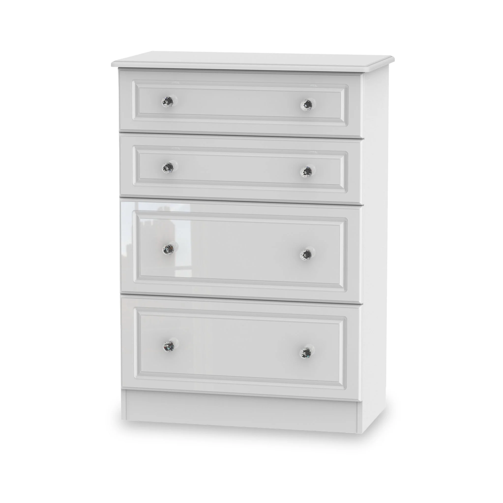 Kinsley White Gloss 4 Drawer Deep Chest - Image 2