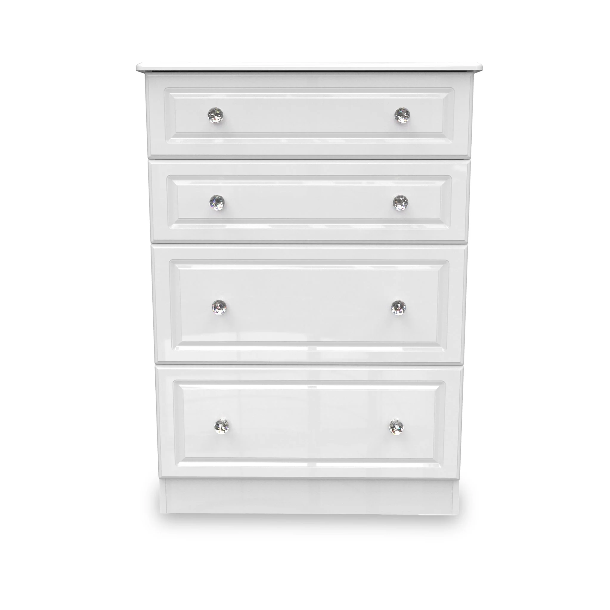 Kinsley White Gloss 4 Drawer Deep Chest - Image 3