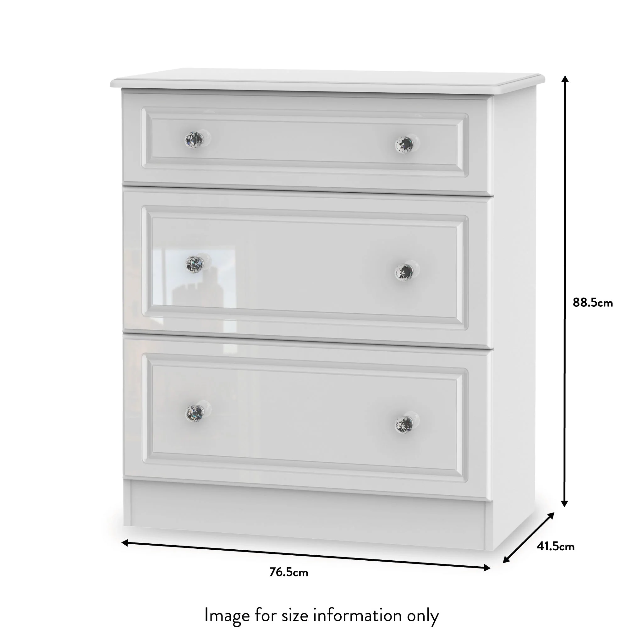 Kinsley White Gloss 4 Piece Bedroom Set - Image 15