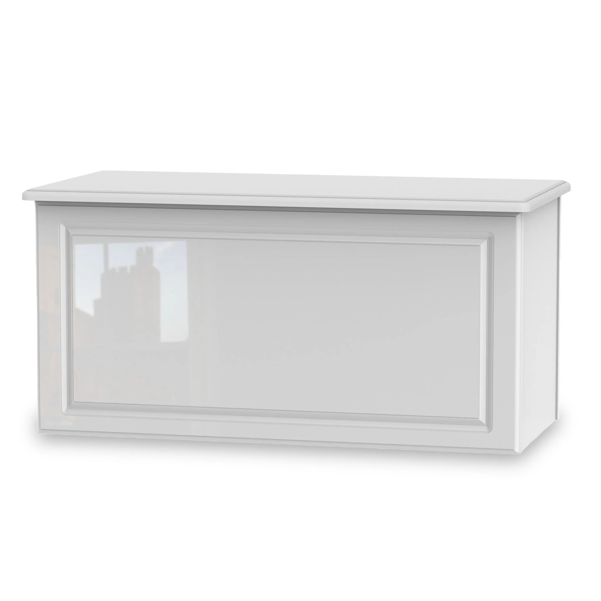 Kinsley White Gloss Blanket Box - Image 3