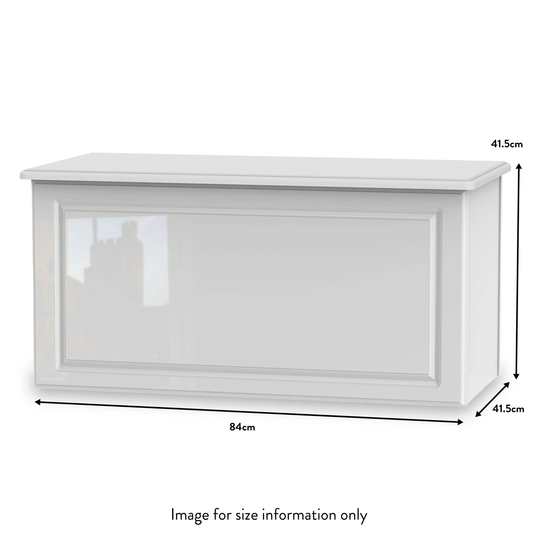 Kinsley White Gloss Blanket Box - Image 4