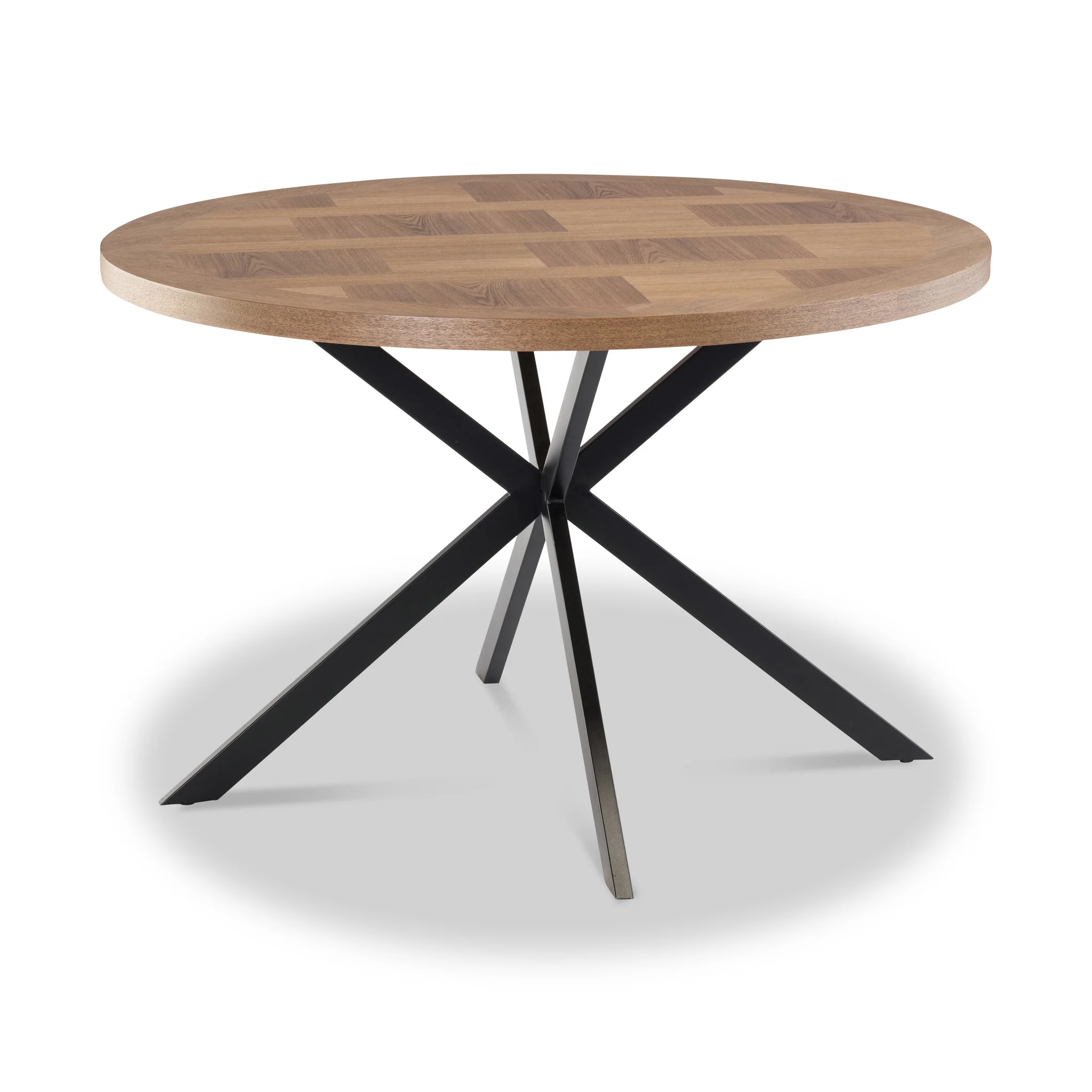 Klara Oak Parquet 120cm Round Dining Table - Image 4