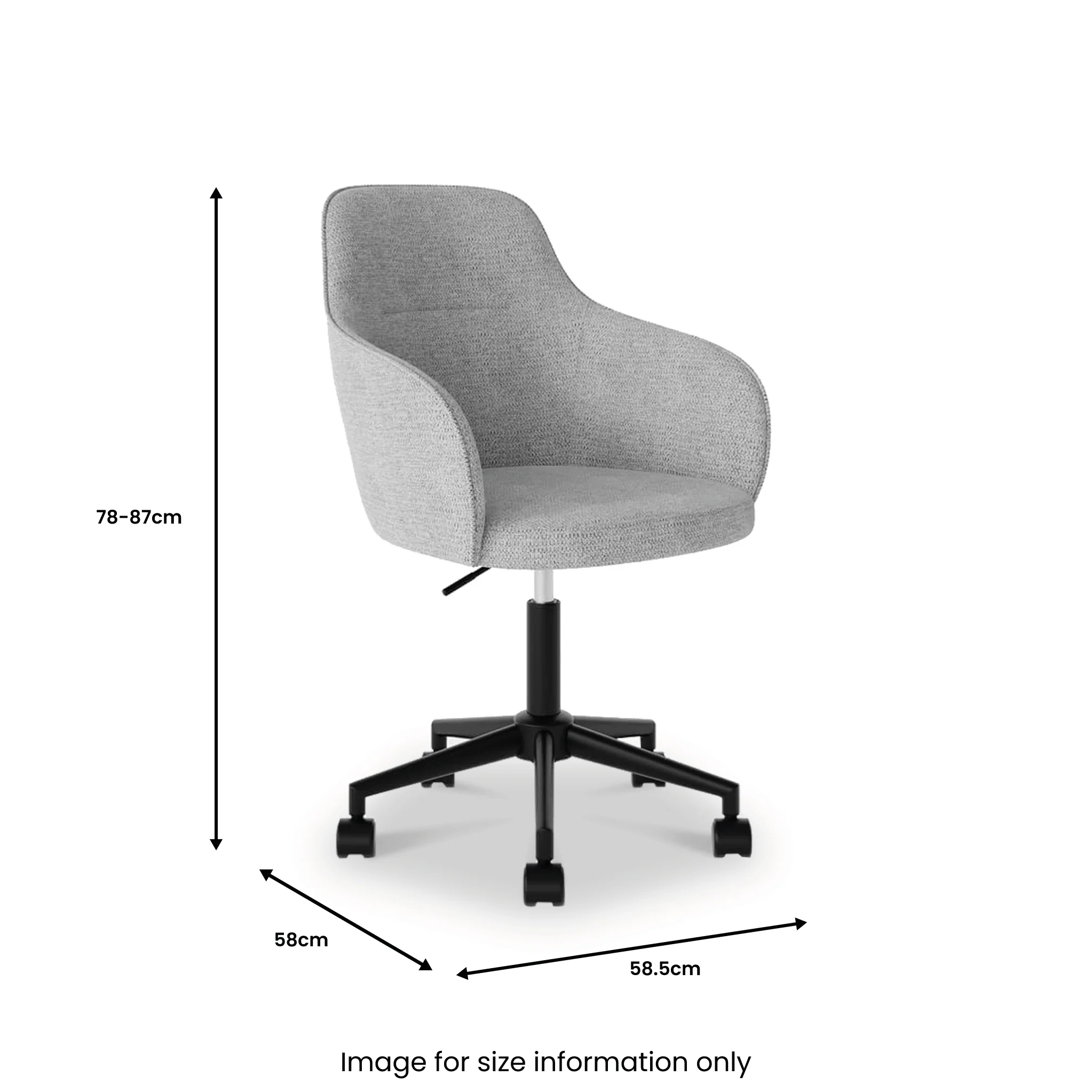 Koble Alma Height Adjustable Swivel Office Chair - Image 7