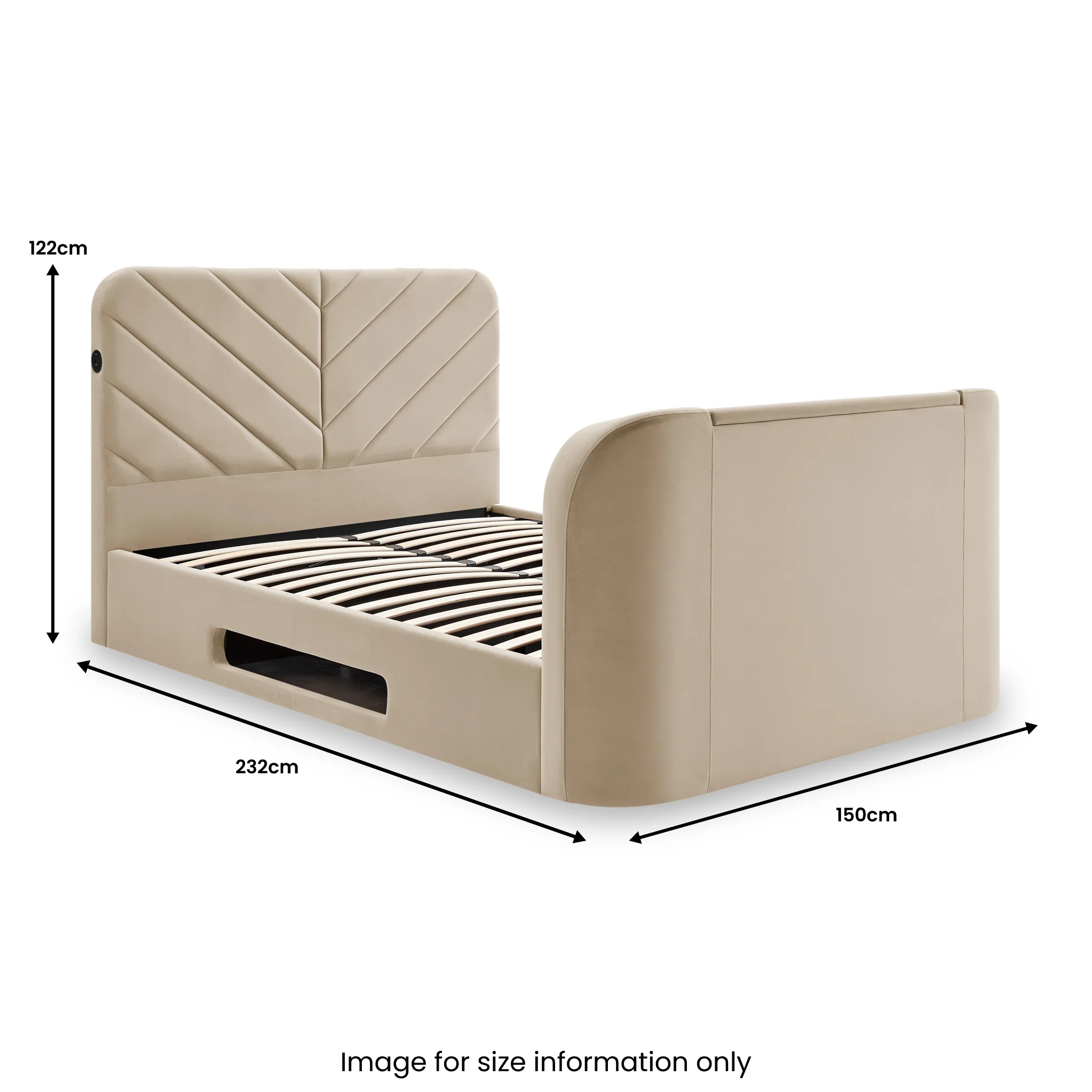 Koble Chevron Smart TV Bed - Image 13