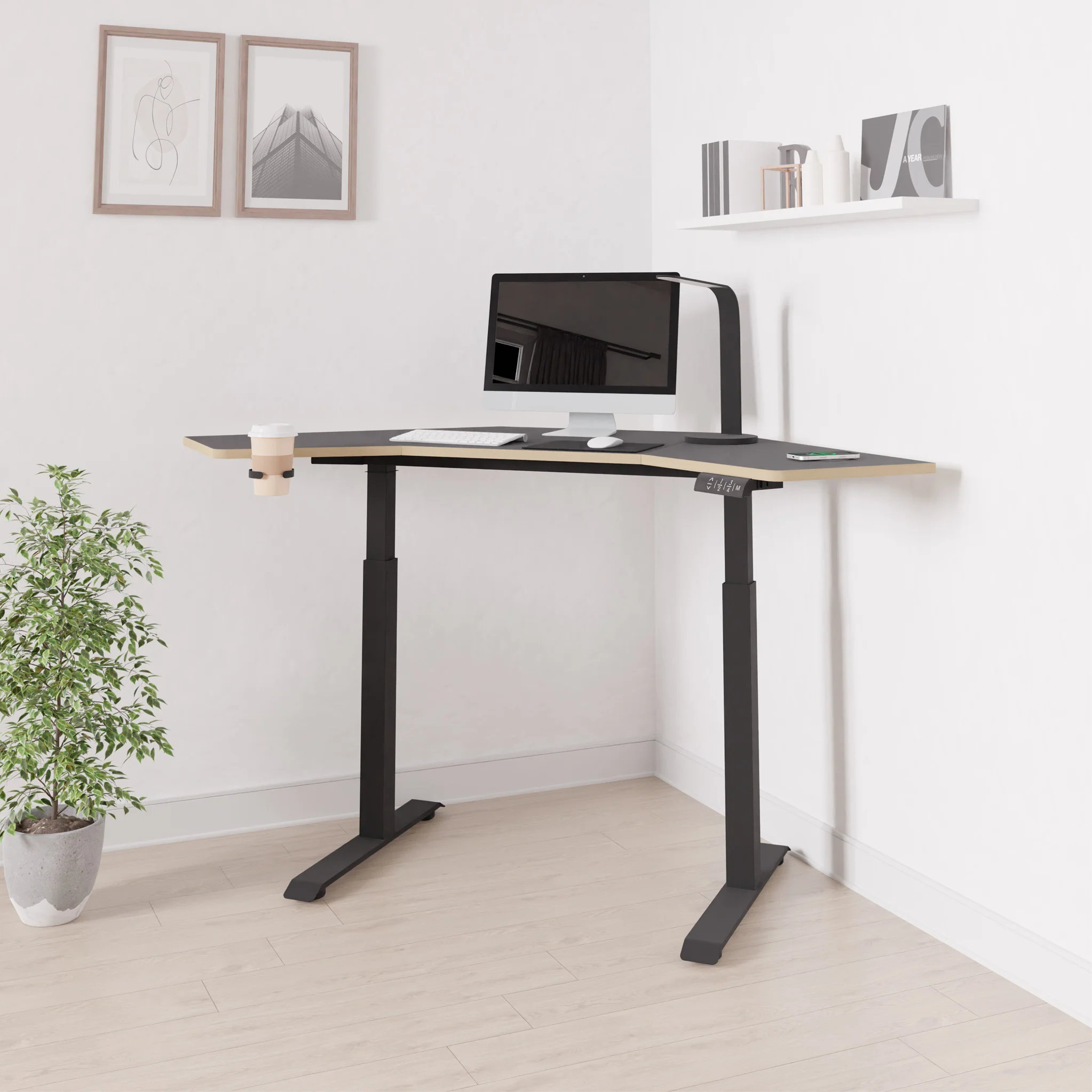 Koble Gino Smart Electric Height Adjustable Corner Desk - Image 5