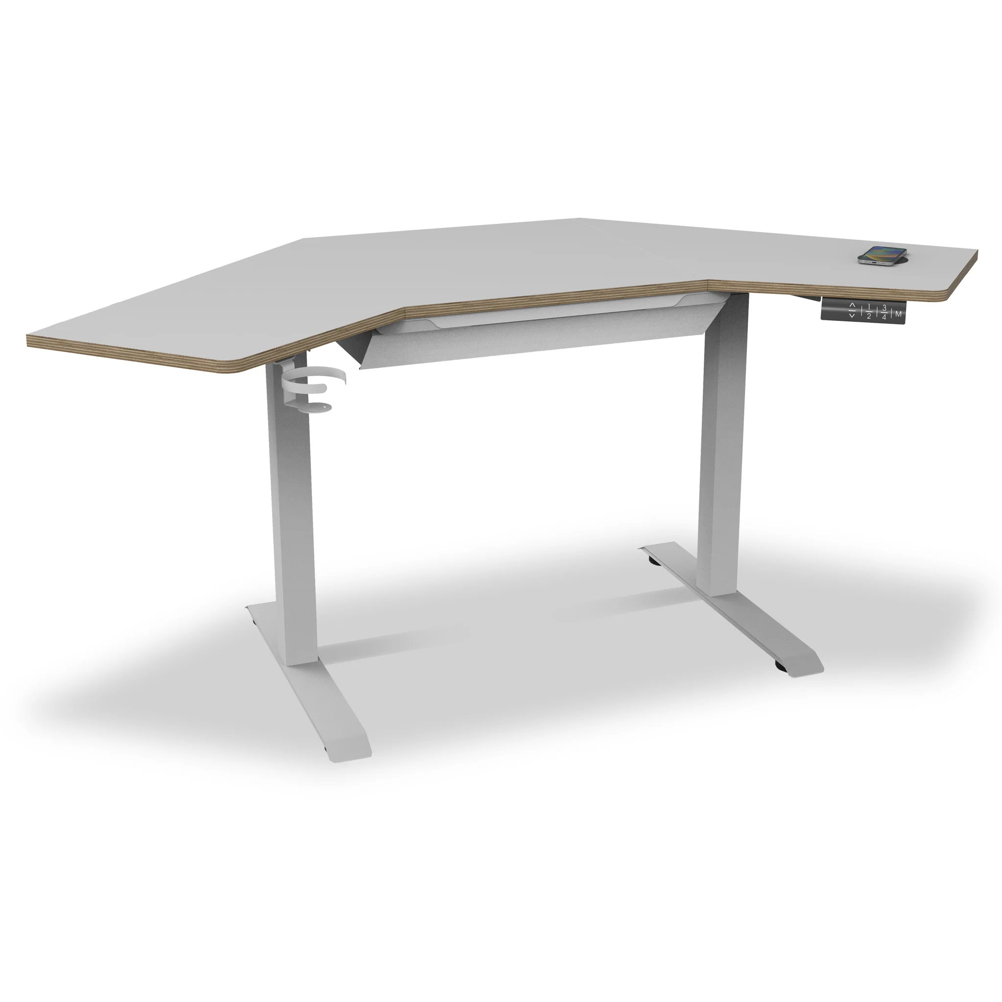 Koble Gino Smart Electric Height Adjustable Corner Desk with Storage Drawer - Image 6