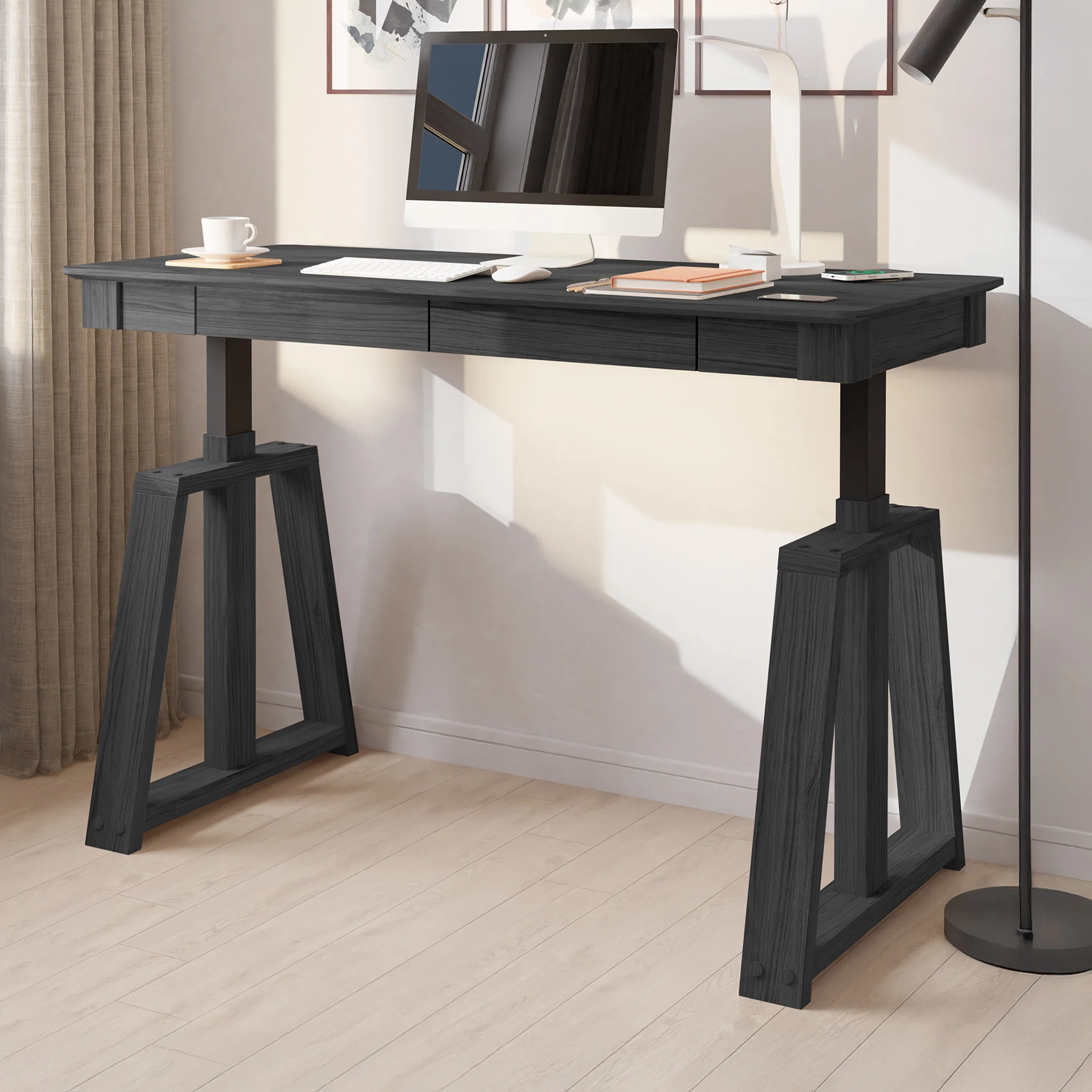 Koble Nora Adjustable Desk with 2 Storage Drawers - Image 3