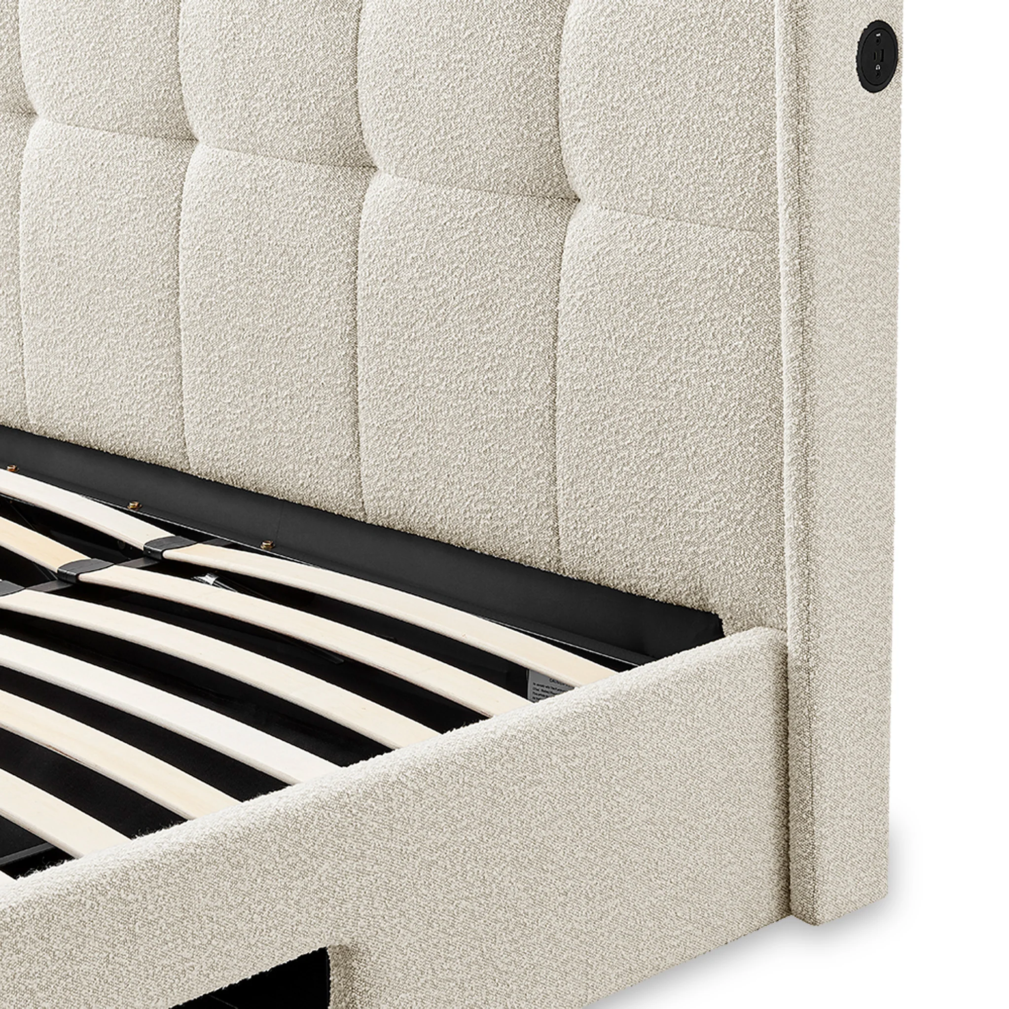 Koble Wafer Boucle Upholstered TV Bed - Image 9