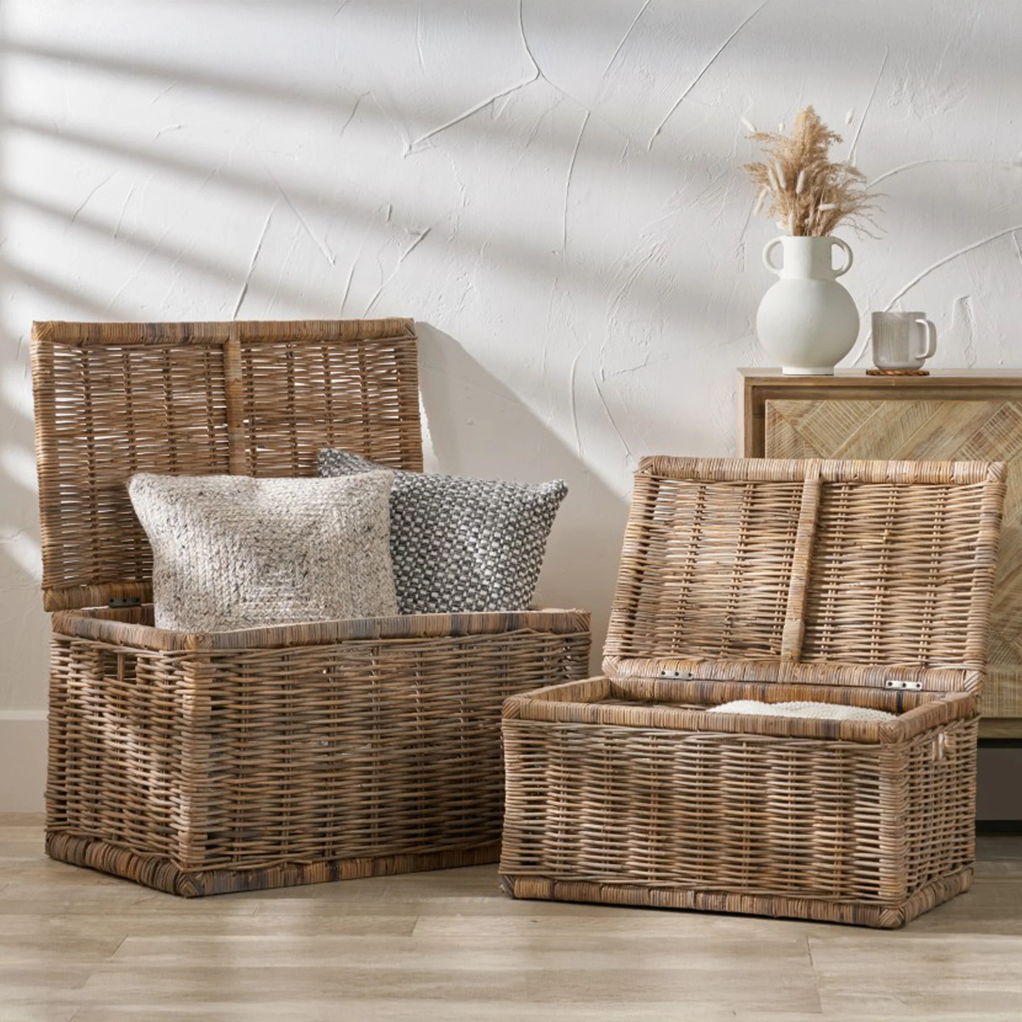Kubu Rectangular Basket Chests Set of 2 - Image 2