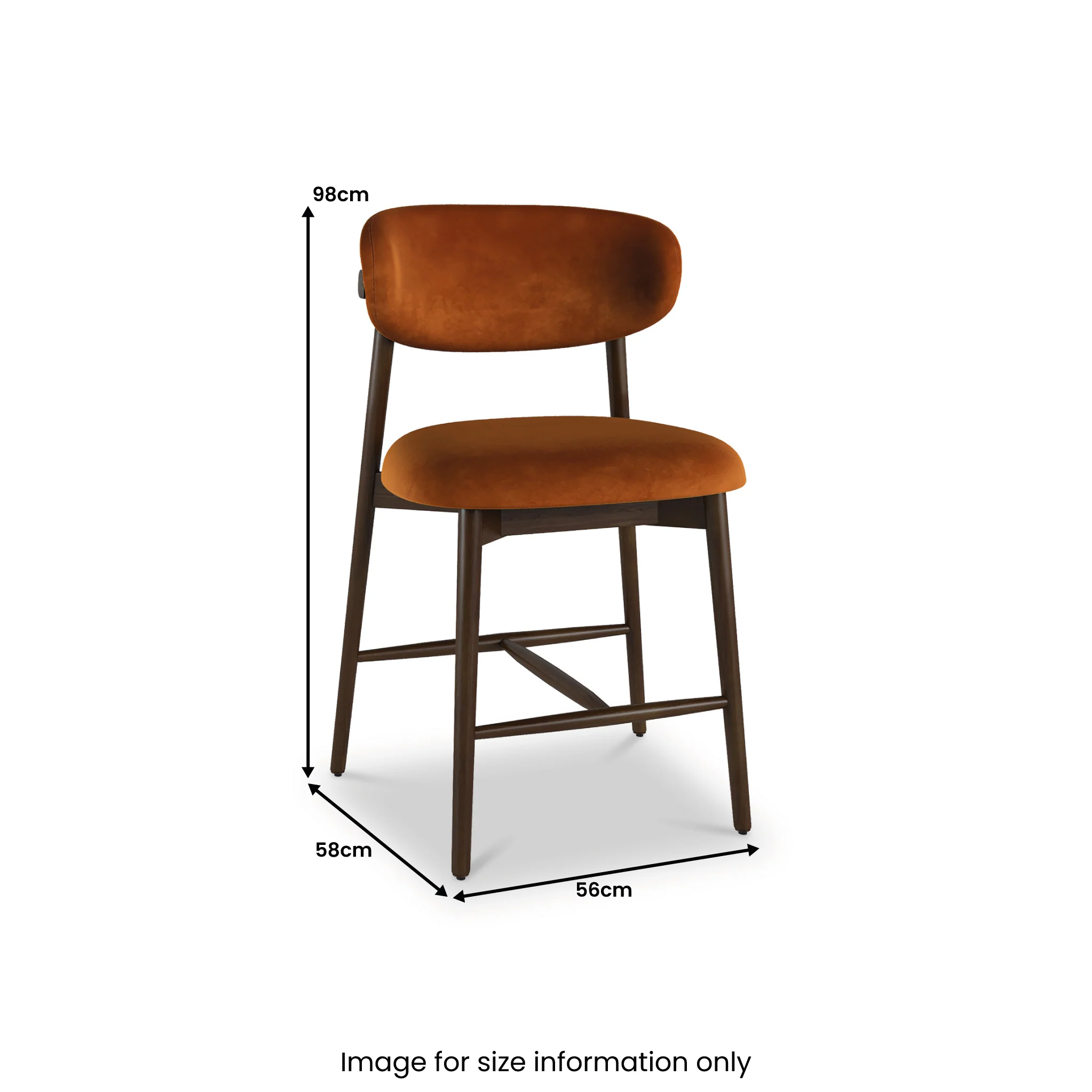 Labelle Velvet Bar Stool - Image 2