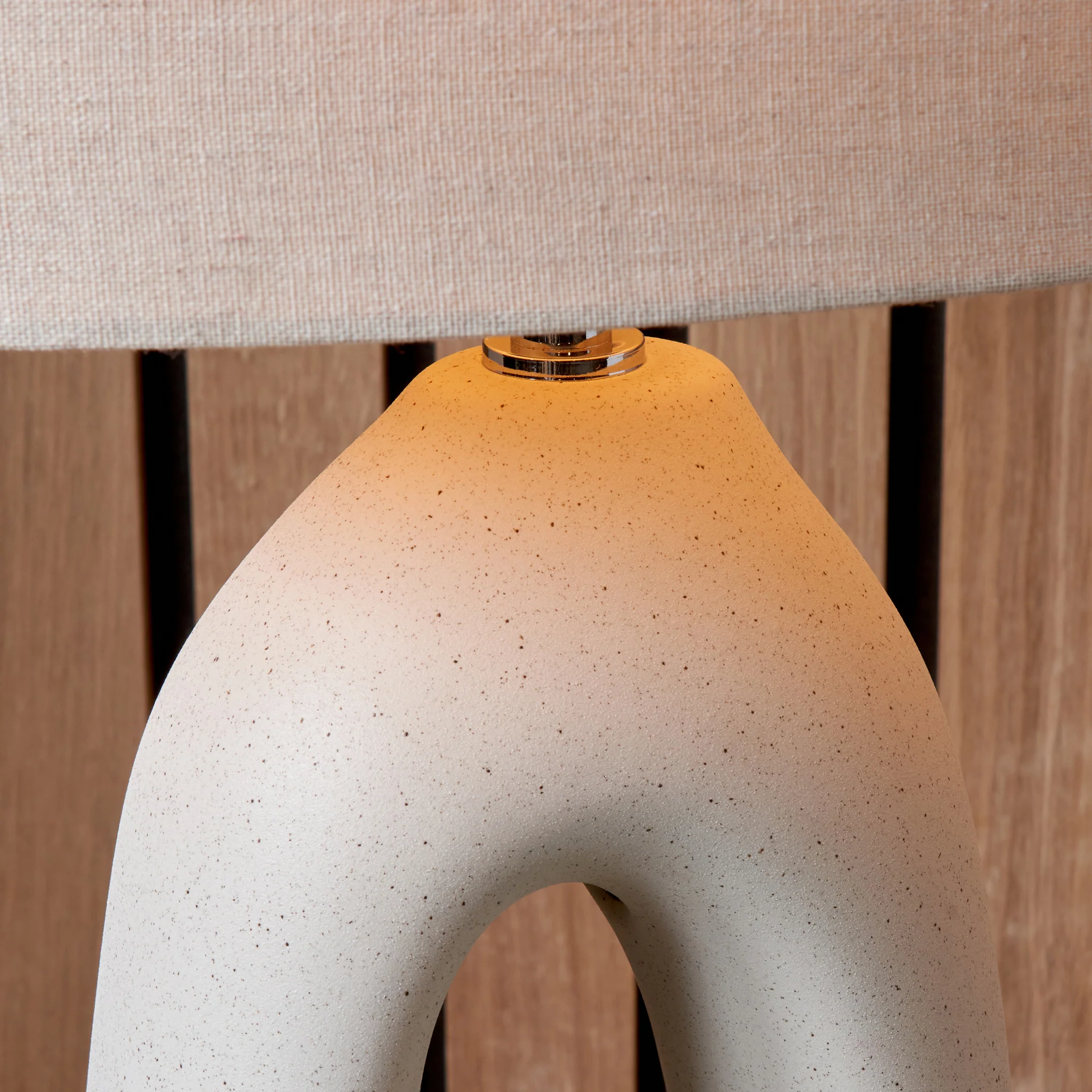 Laila Natural Organic Tall Ceramic Table Lamp - Image 3