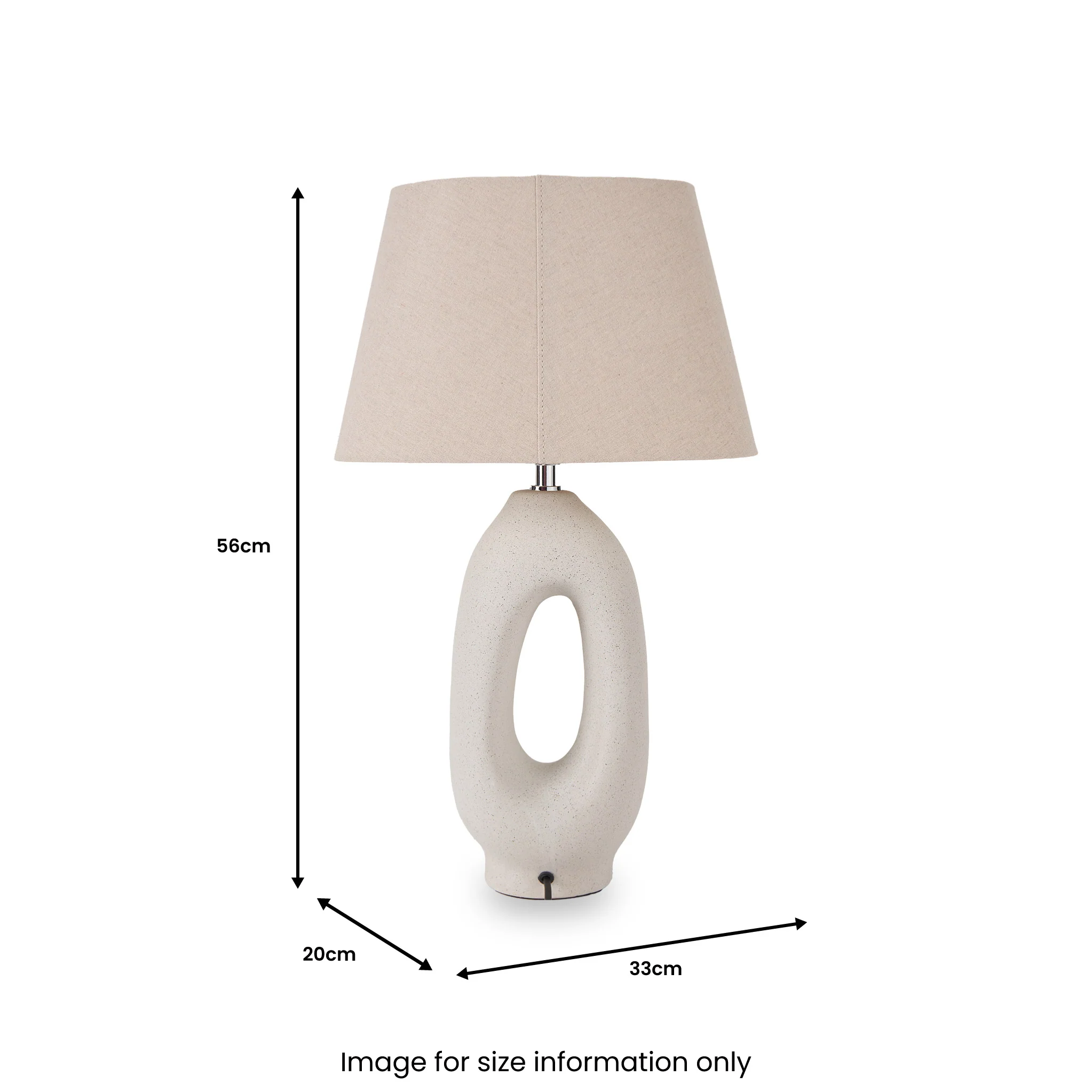 Laila Natural Organic Tall Ceramic Table Lamp - Image 9