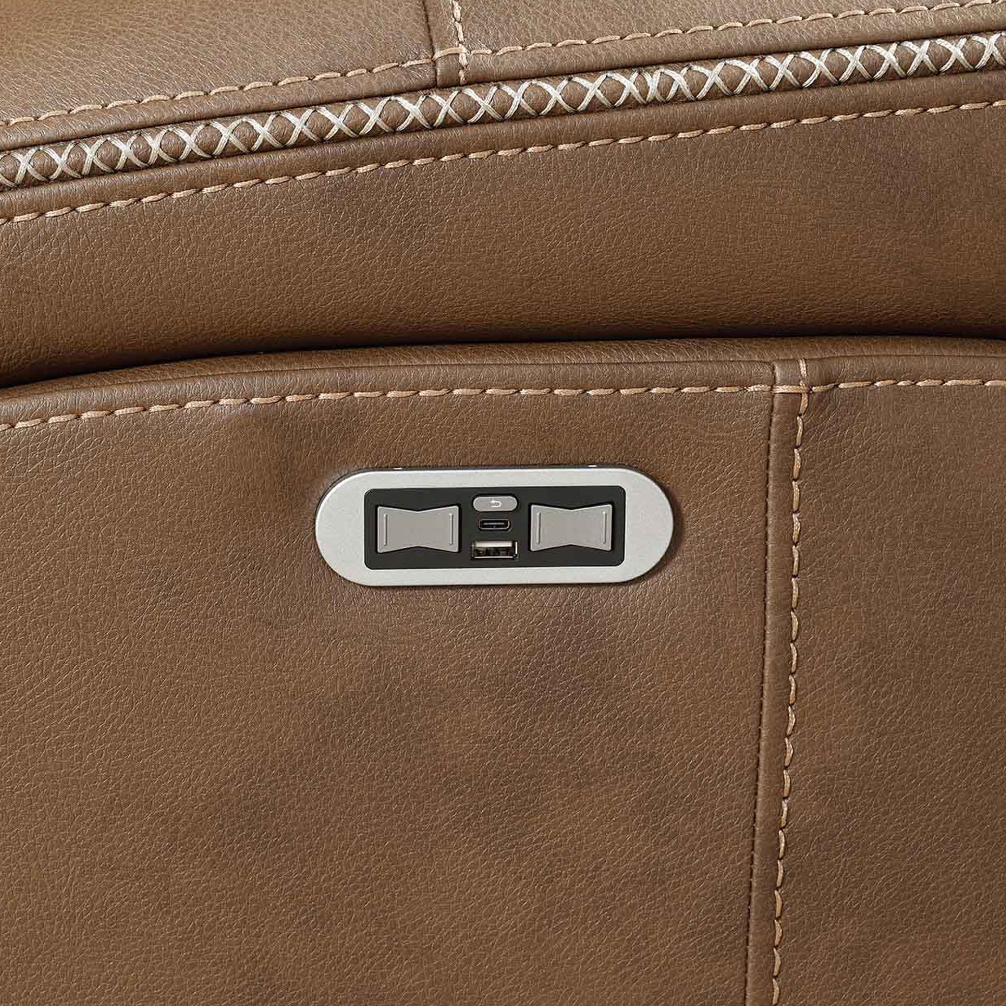 Lambeth Faux Leather 3 Seater Power Recliner Sofa - Image 3