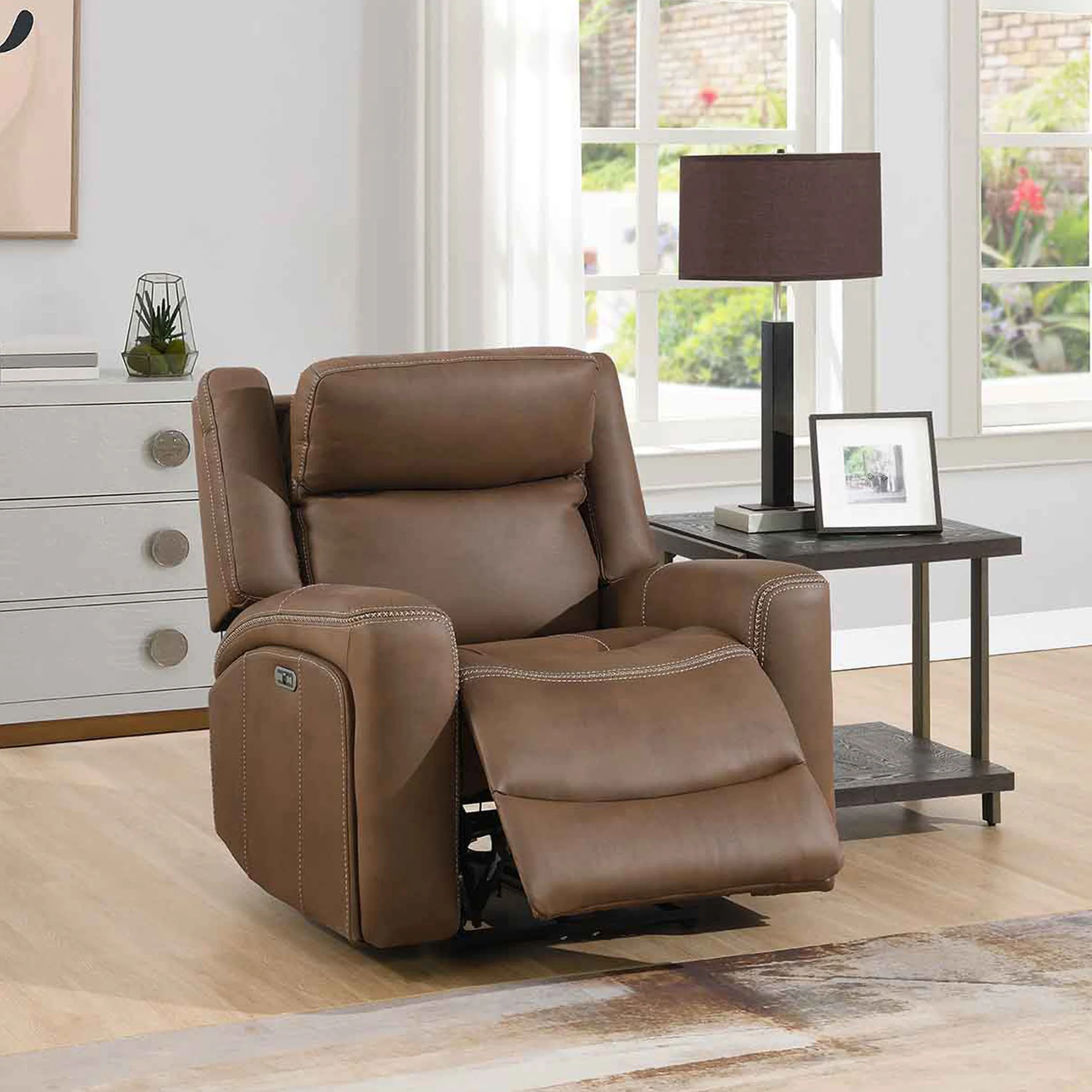 Lambeth Faux Leather Power Recliner Armchair - Image 2