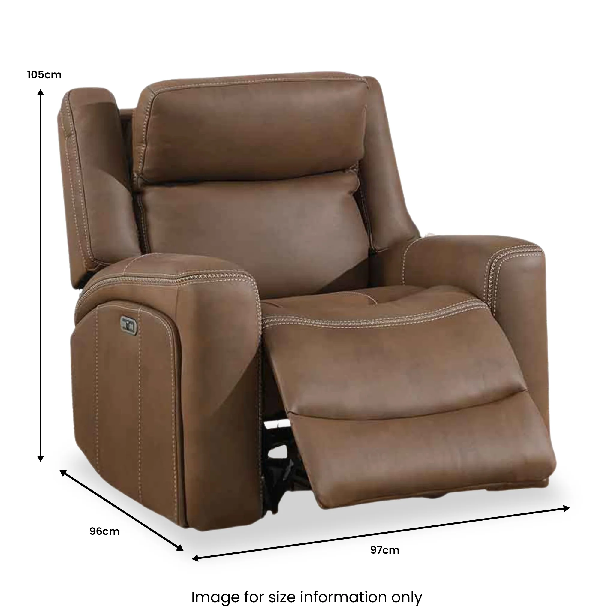 Lambeth Faux Leather Power Recliner Armchair - Image 4
