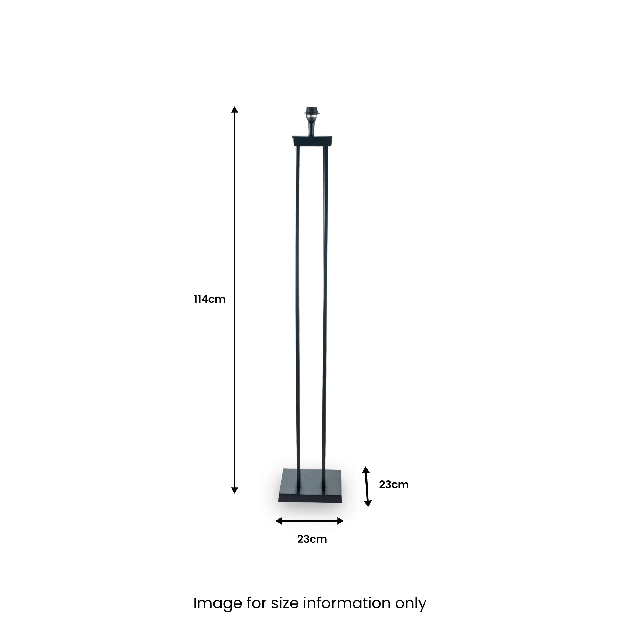 Langston Matt Black Metal Four Post Floor Lamp - Image 4