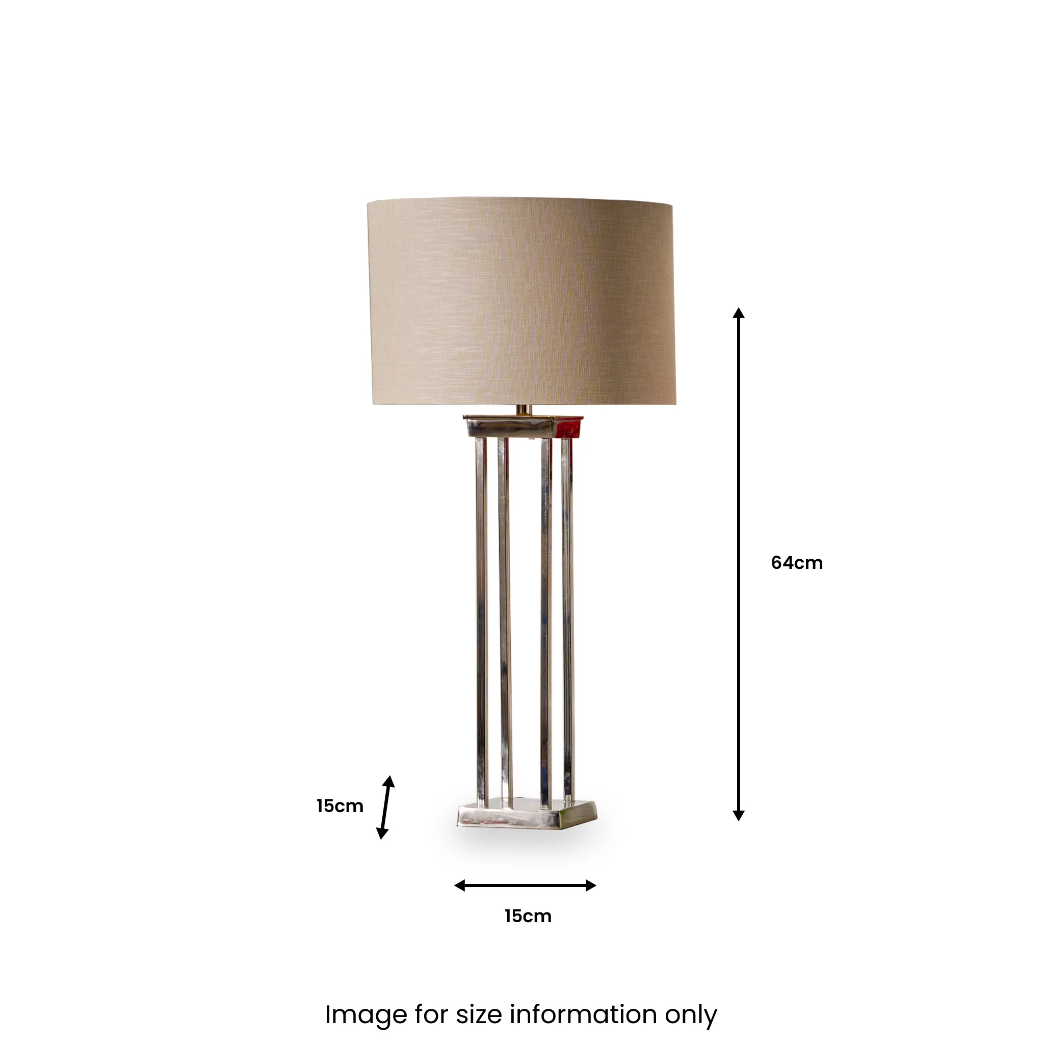 Langston Nickel Metal Column Table Lamp - Image 3