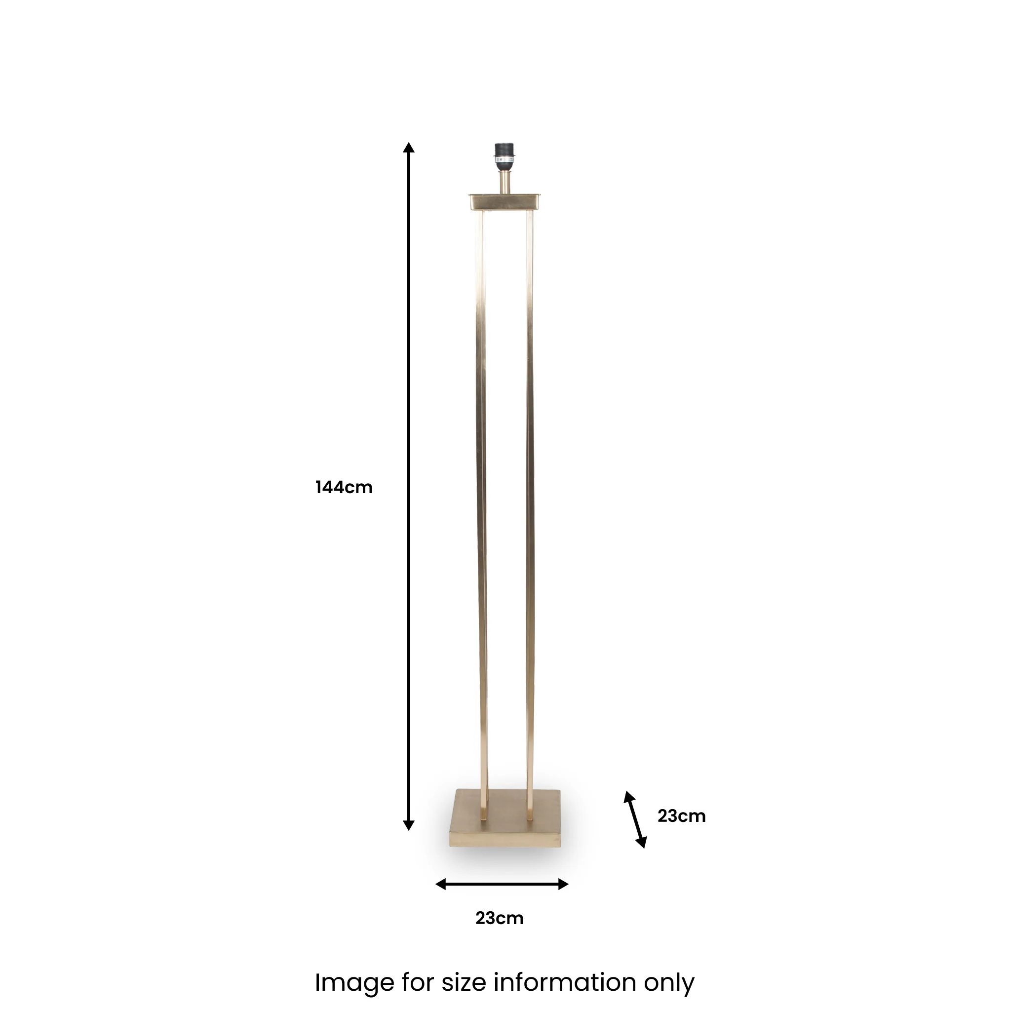 Langston Satin Brass Metal 4 Post Floor Lamp - Image 4