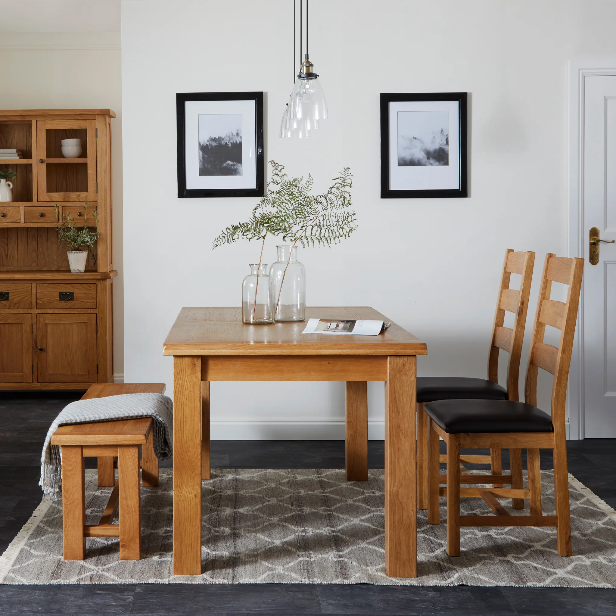 Lanner Oak Compact Extending Dining Table - Image 10
