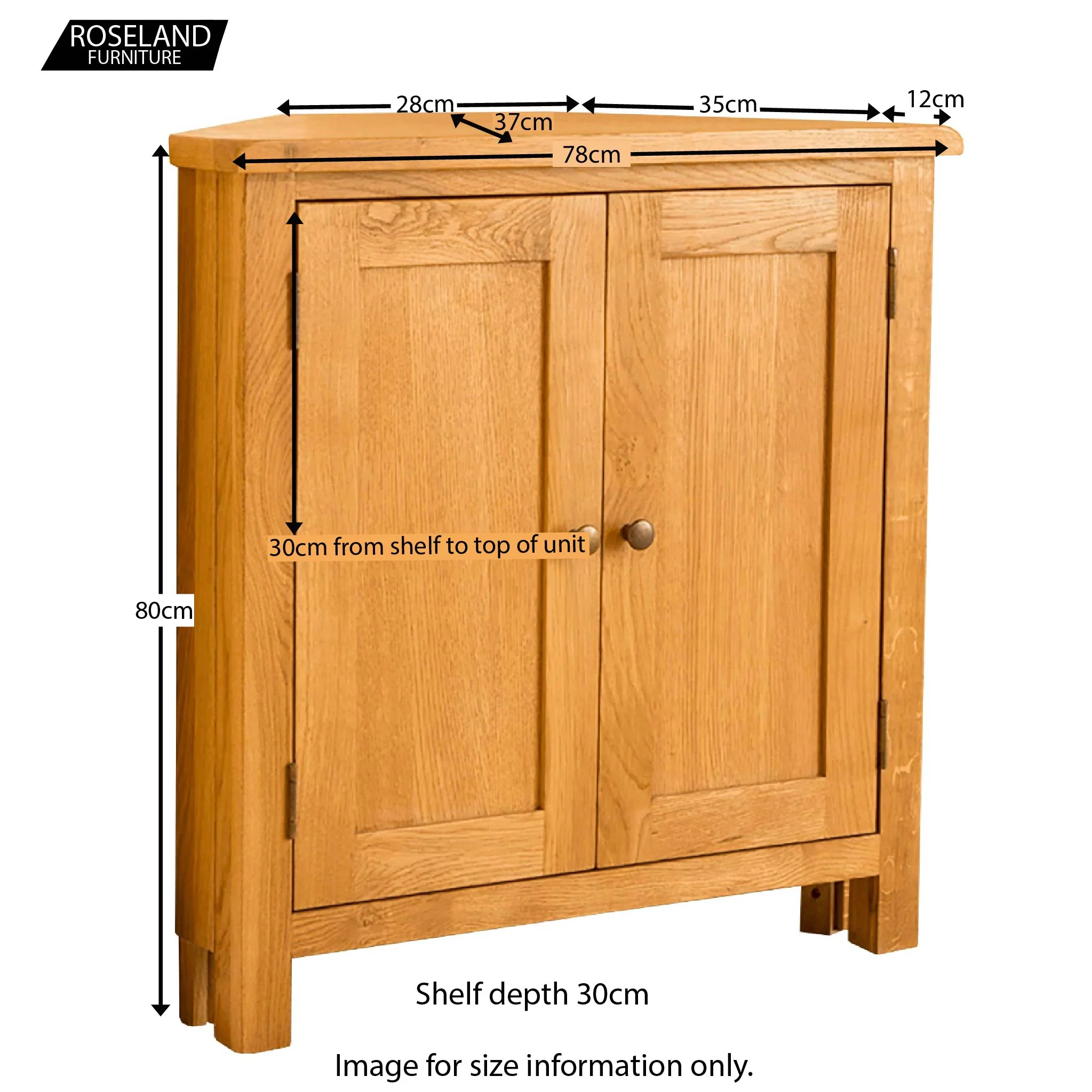 Lanner Oak Corner Cupboard - Image 10