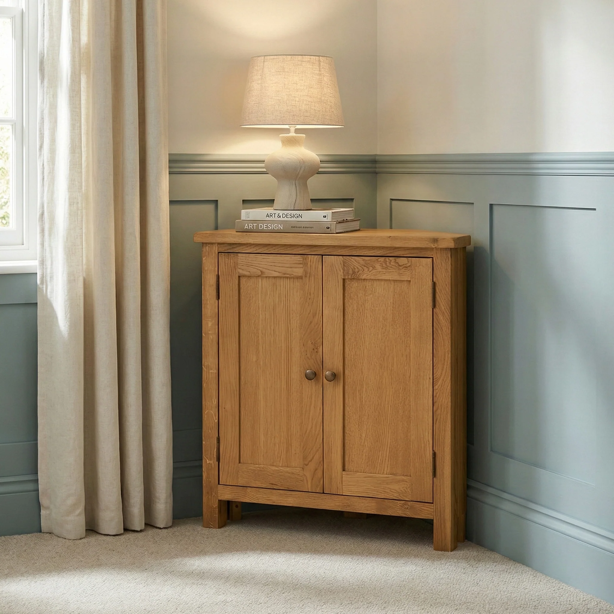 Lanner Oak Corner Cupboard - Image 2