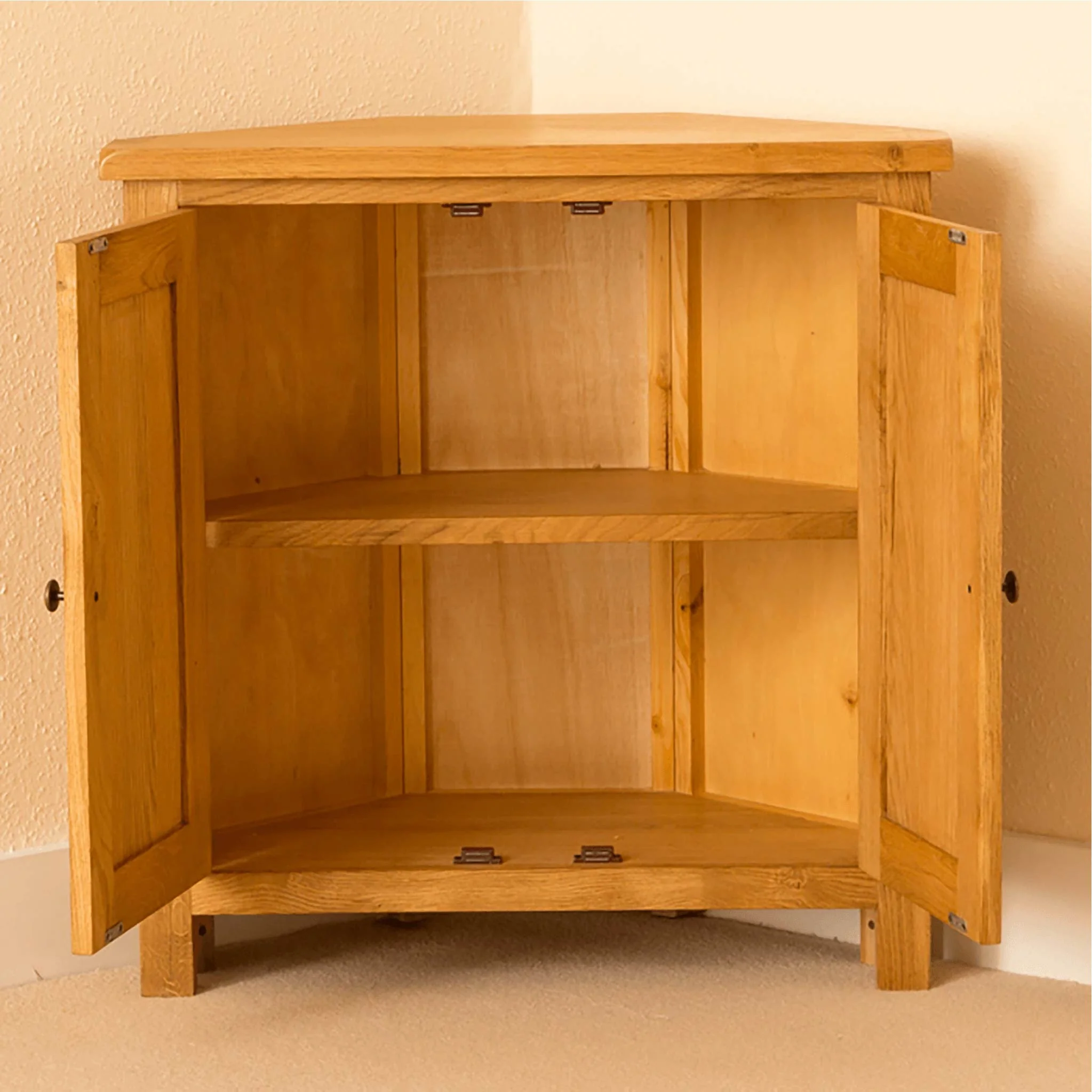 Lanner Oak Corner Cupboard - Image 6