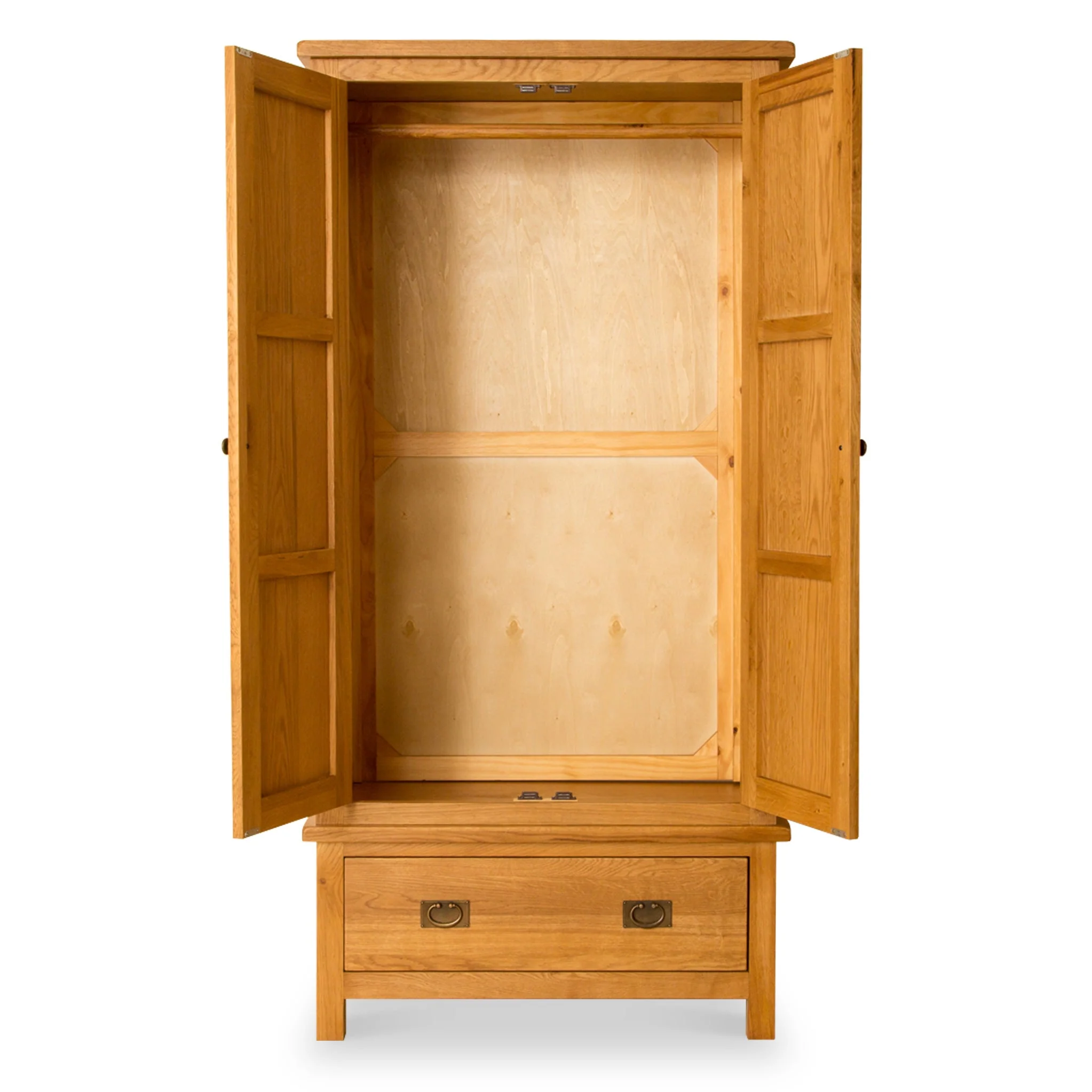 Lanner Oak Double Wardrobe & Drawer - Image 4