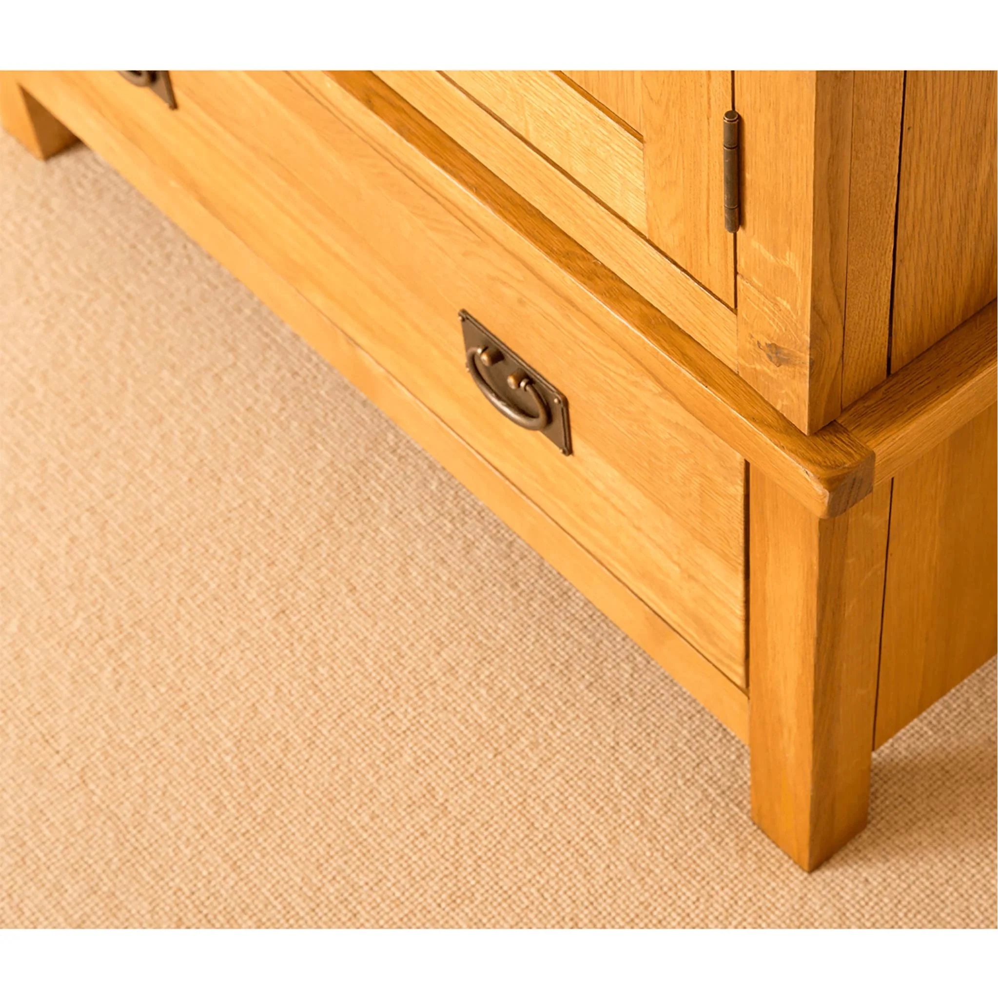 Lanner Oak Double Wardrobe & Drawer - Image 6