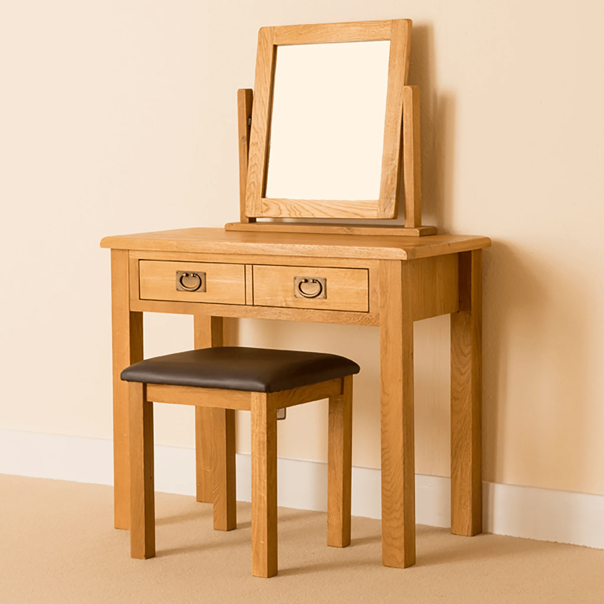 Lanner Oak Dressing Table Set - Image 2