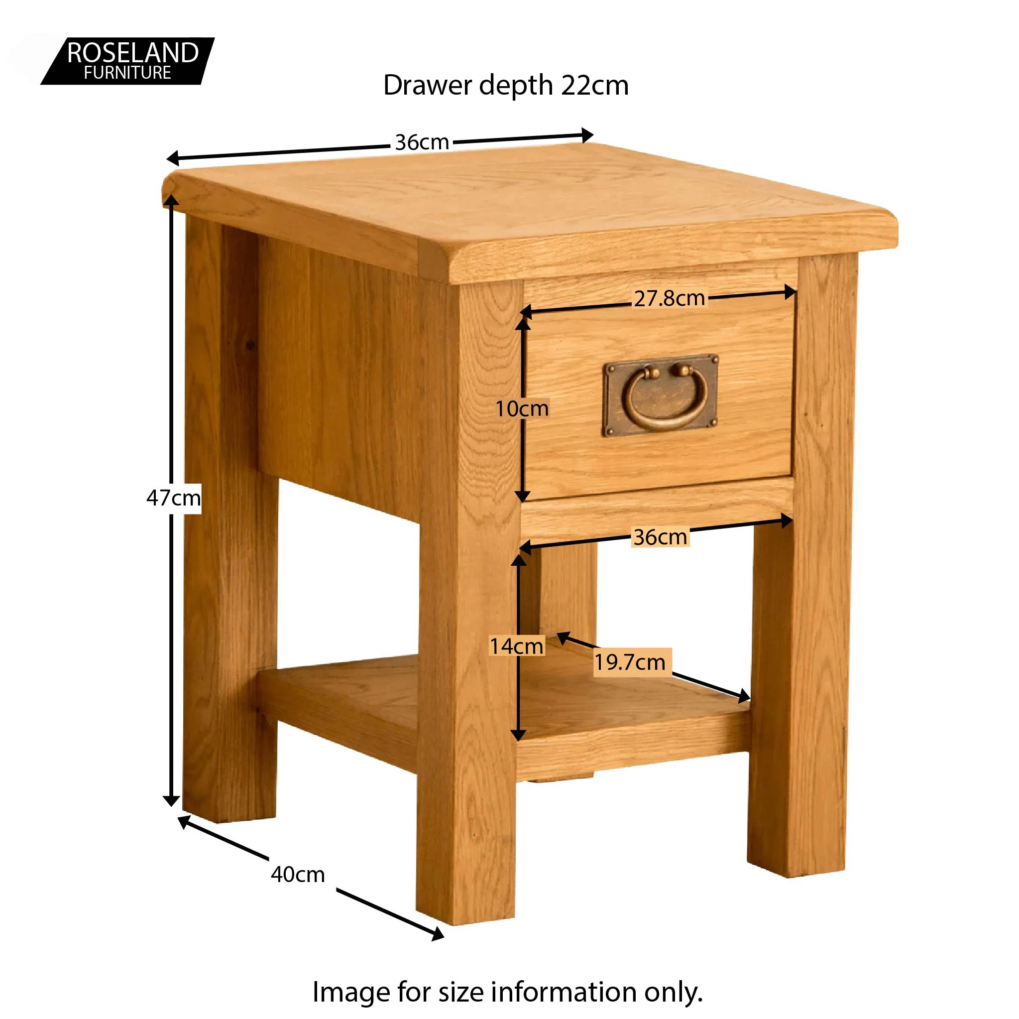 Lanner Oak Lamp Table - Image 6
