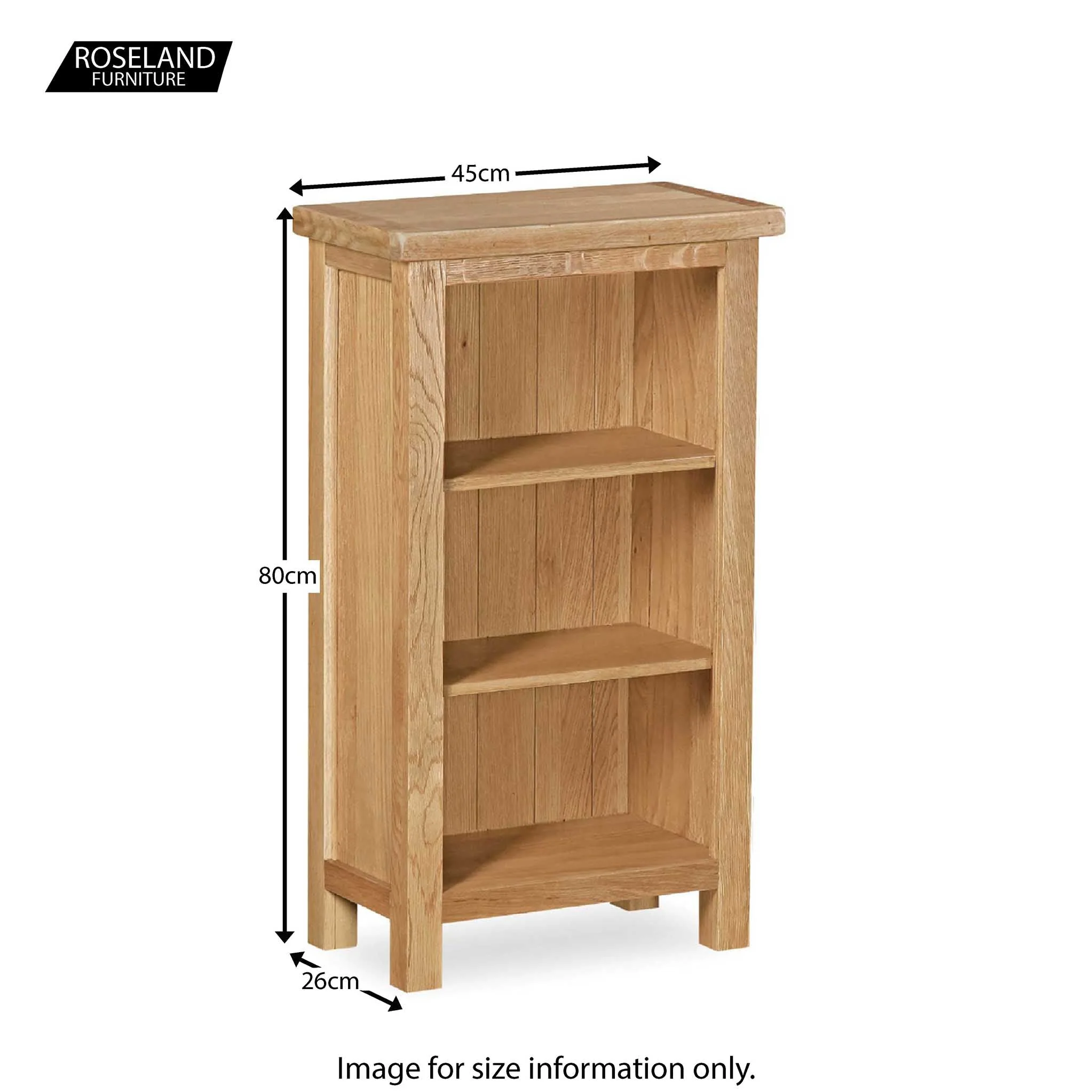 Lanner Oak Mini Bookcase - Image 3
