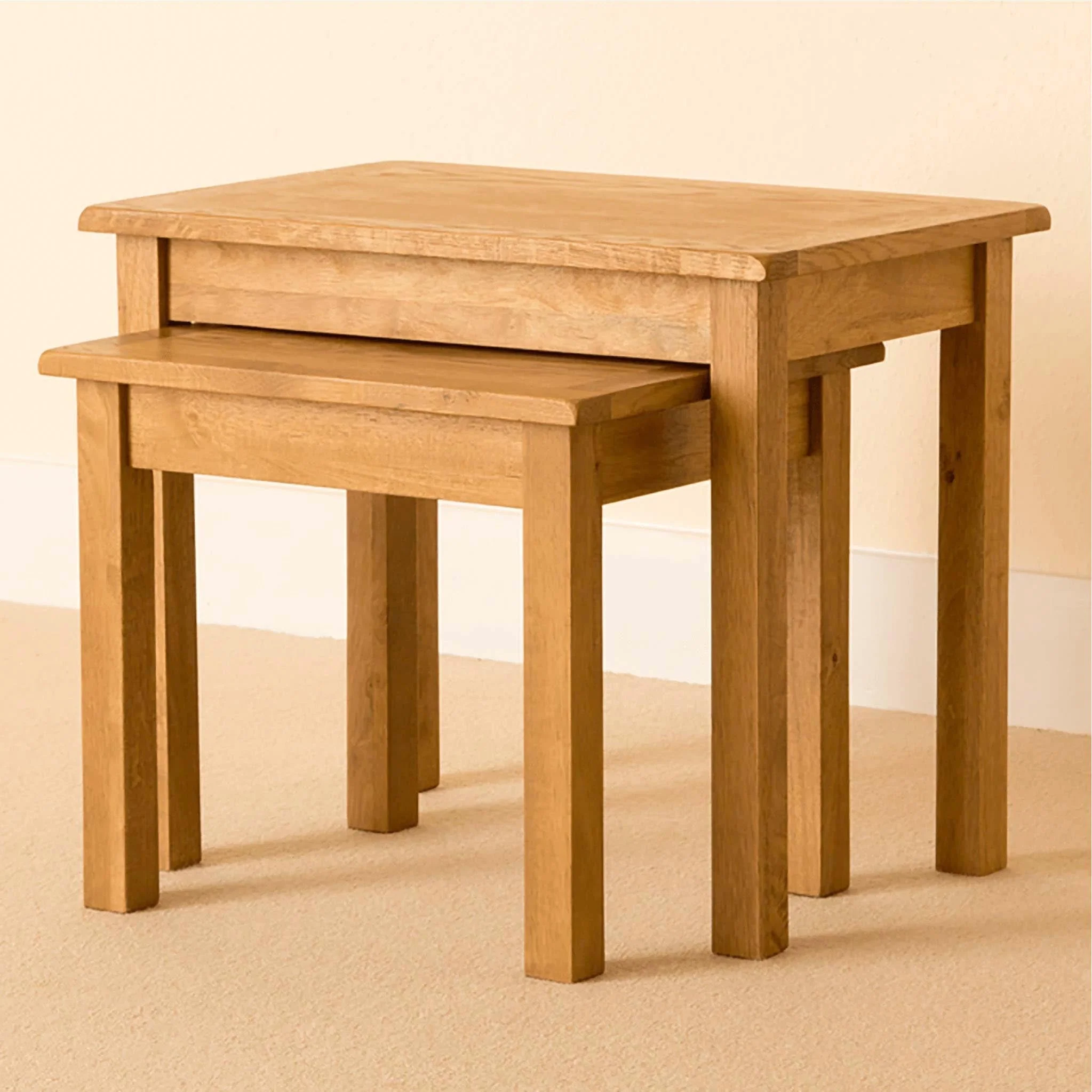 Lanner Oak Nest of Tables - Image 2